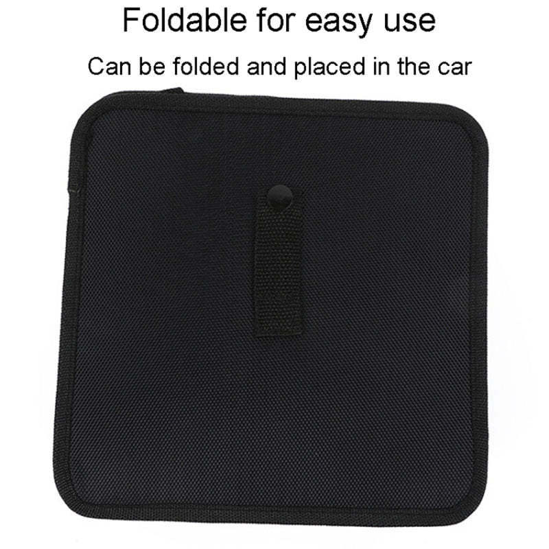Car Trash Holder Storage Bag Foldable Car Seat Back Oxford Cloth Trash Bin