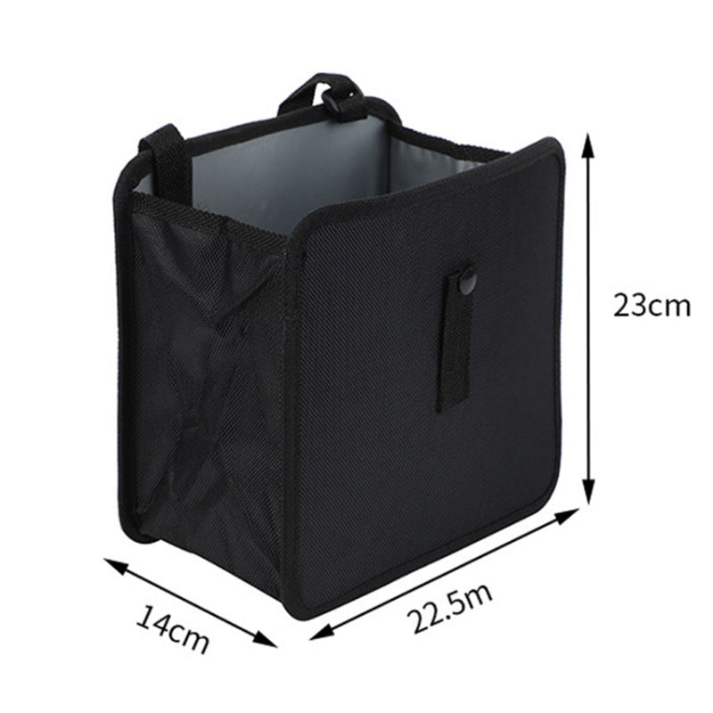 Car Trash Holder Storage Bag Foldable Car Seat Back Oxford Cloth Trash Bin