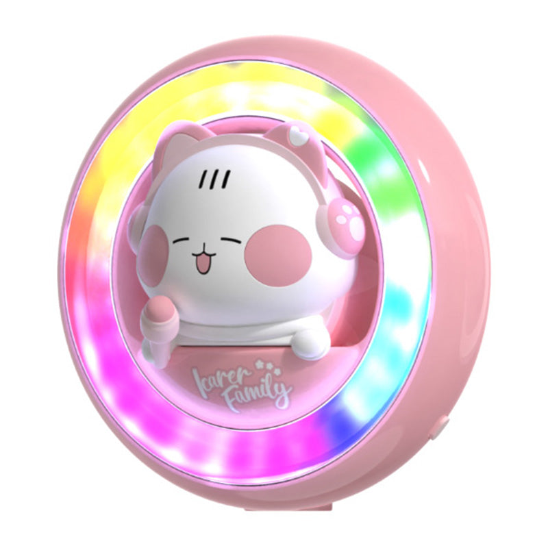 ICARER FAMILY Cartoon Animal Car Air Vent Clip Aroma Rhythm Light Interior Decor