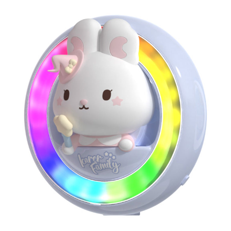ICARER FAMILY Cartoon Animal Car Air Vent Clip Aroma Rhythm Light Interior Decor