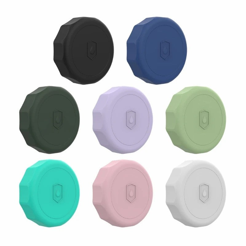 For AirTag Protective Case Bluetooth Tracker Waterproof Silicone Cover with Adhesive Sticker