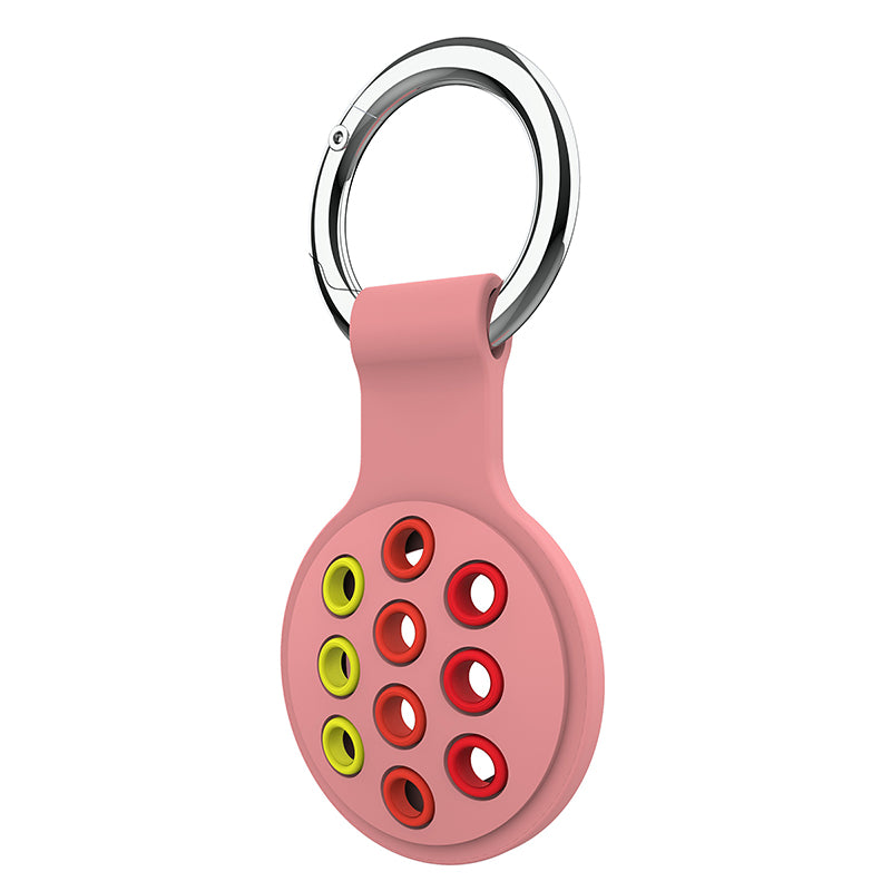 For Apple AirTag Bluetooth Tracker Silicone Case Protective Cover with Ring Buckle