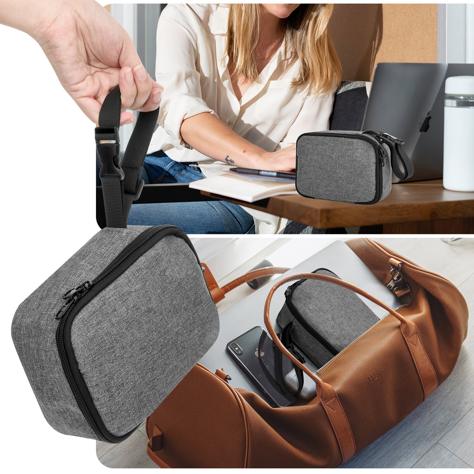 TXESIGN Storage Bag for Laptop Charger Power Bank Earphones Cable Organizer Bag