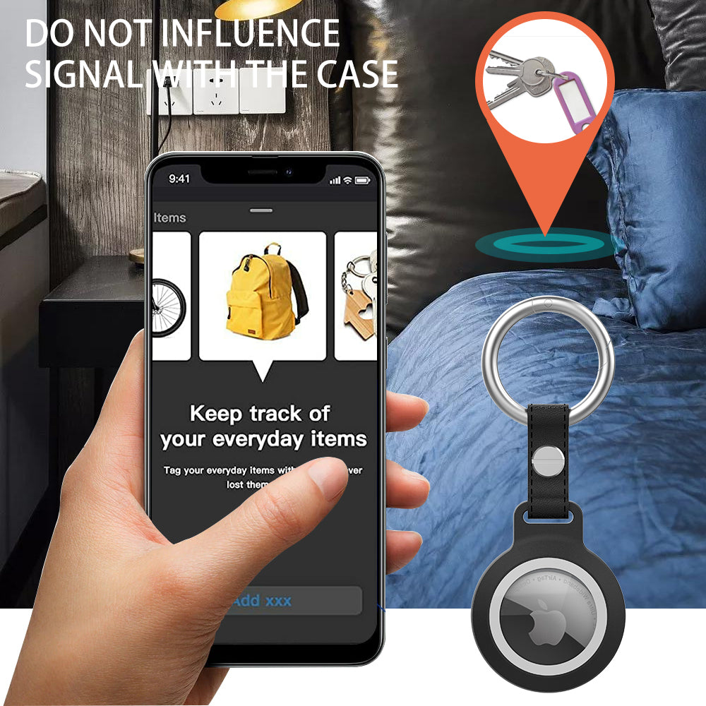 SHELLBOX Keyring Cover for Apple AirTag IPX8 Waterproof IP6X Dustproof Protective Case