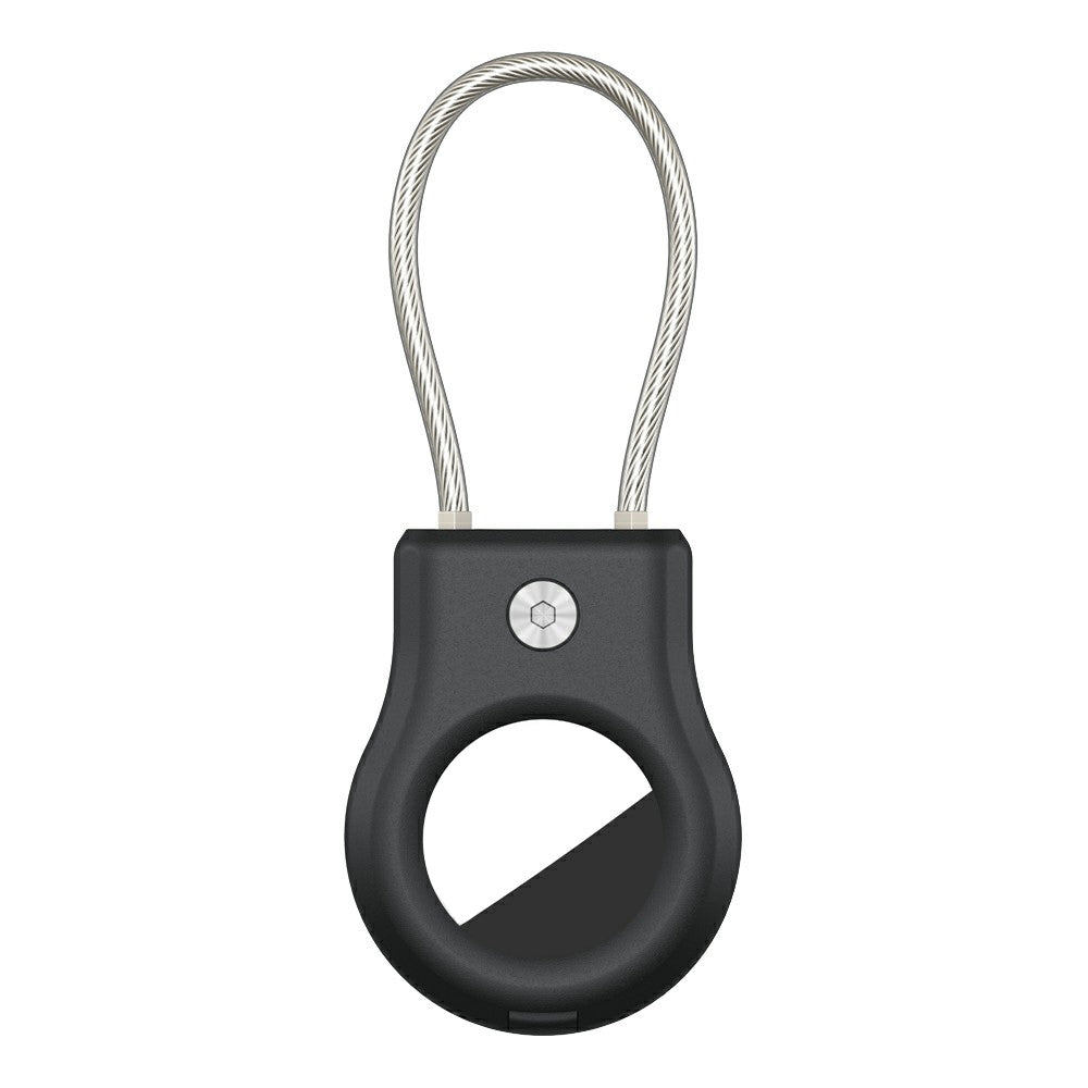 For AirTag Protective Cover Anti-lost Tracker PC Anti-scratch Case with Steel Wire