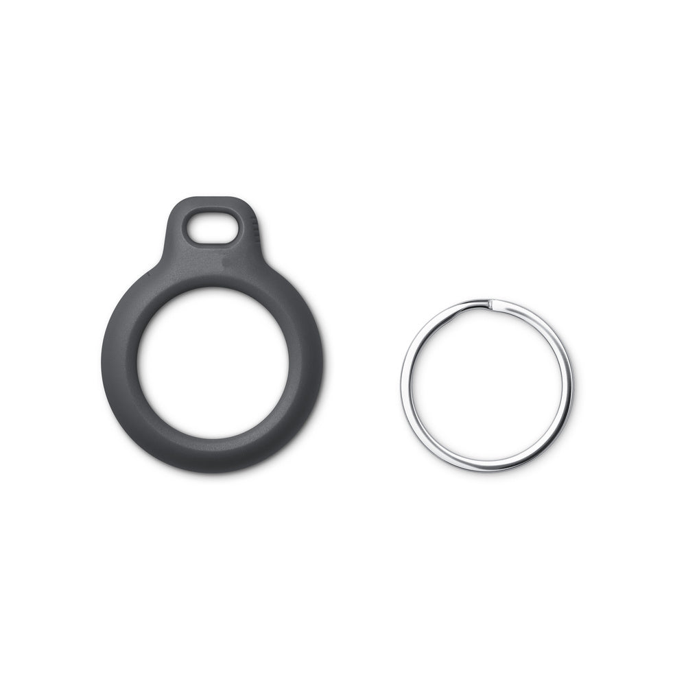 For Apple AirTag PC Protective Cover Bluetooth Tracker Anti-drop Case with Keyring