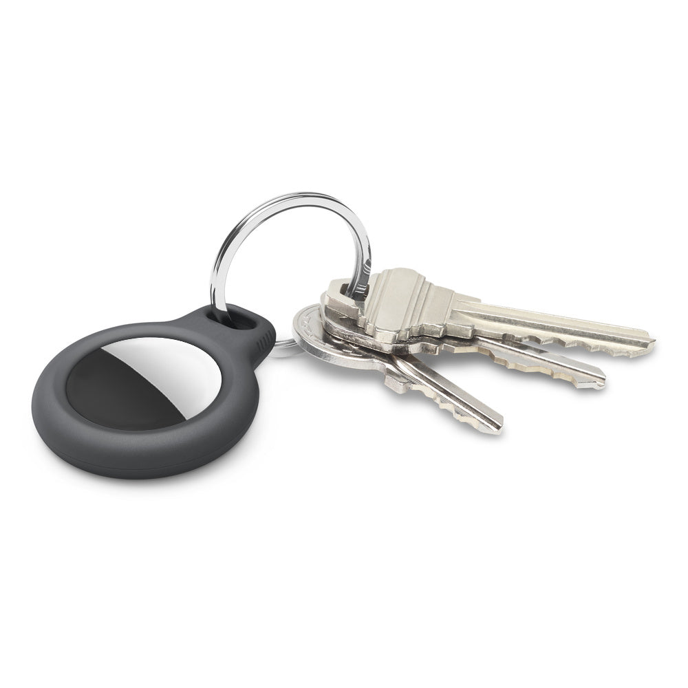 For Apple AirTag PC Protective Cover Bluetooth Tracker Anti-drop Case with Keyring
