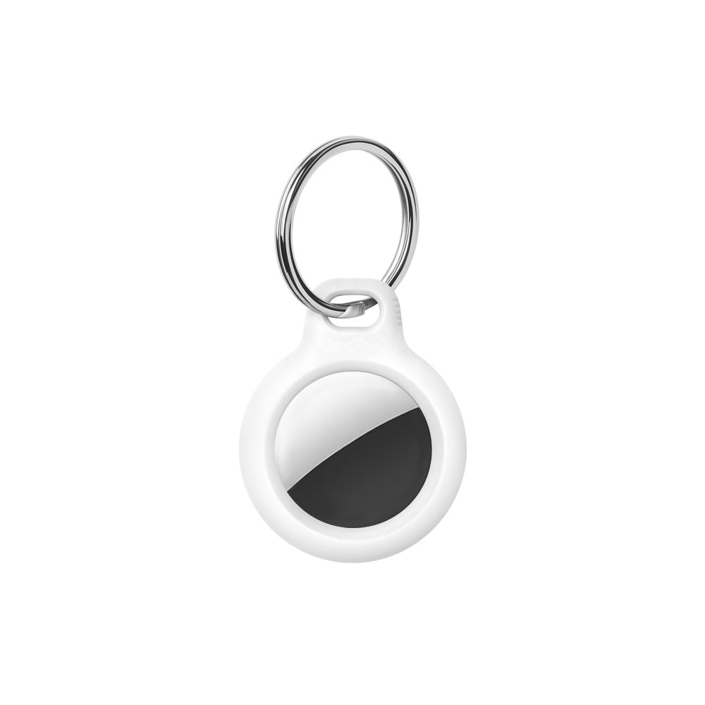 For Apple AirTag PC Protective Cover Bluetooth Tracker Anti-drop Case with Keyring