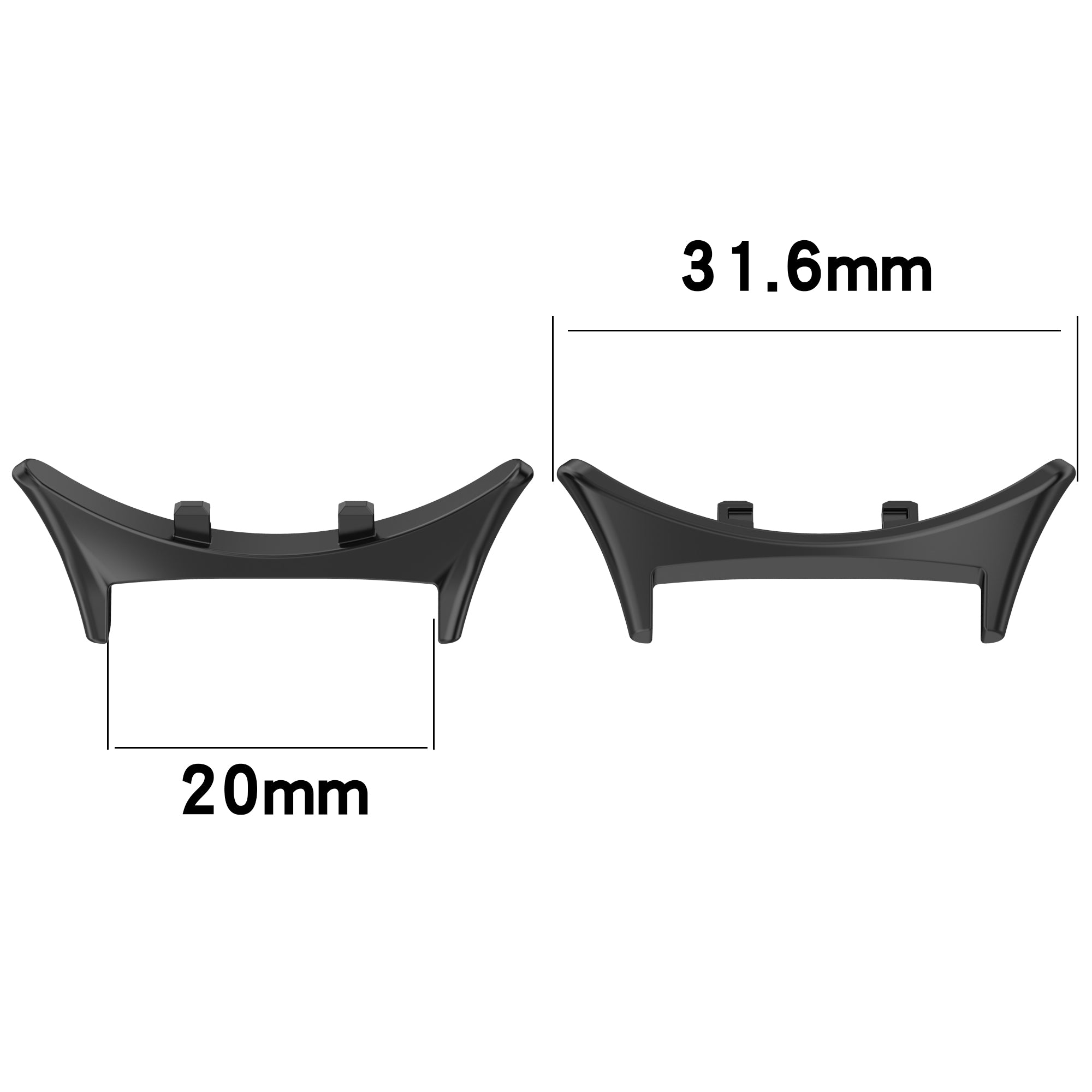 1 Pair Watch Strap Connector for vivo Watch 3 Metal Adapter Replaceable 20mm