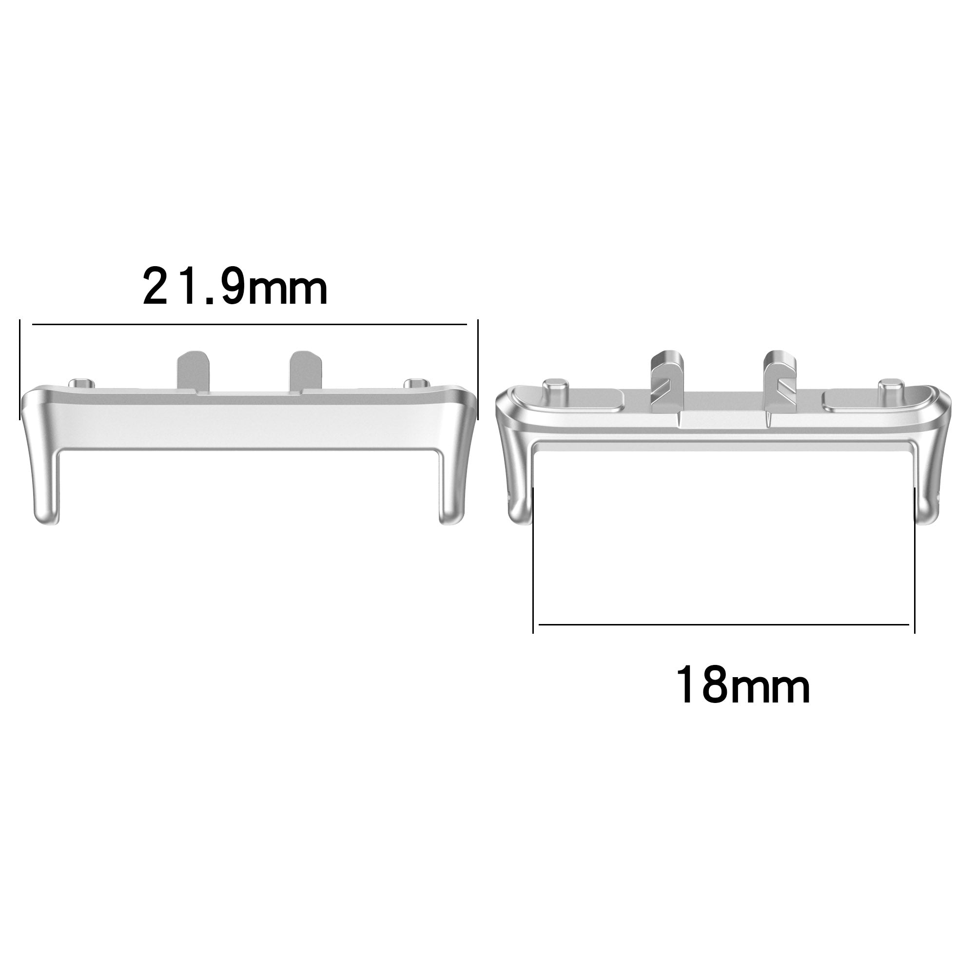 1 Pair For Samsung Galaxy Fit3 (SM-R390) 18mm Wrist Strap Connector Wristband Metal Adapter