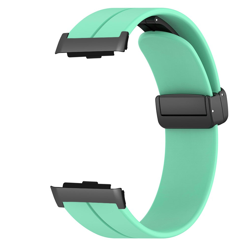 For Huawei Watch D Strap Replacement Soft Silicone Watch Strap with Magnetic Folding Buckle - White