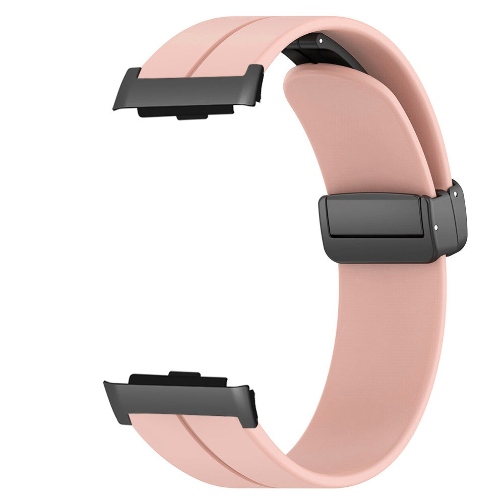For Huawei Watch D Strap Replacement Soft Silicone Watch Strap with Magnetic Folding Buckle - White