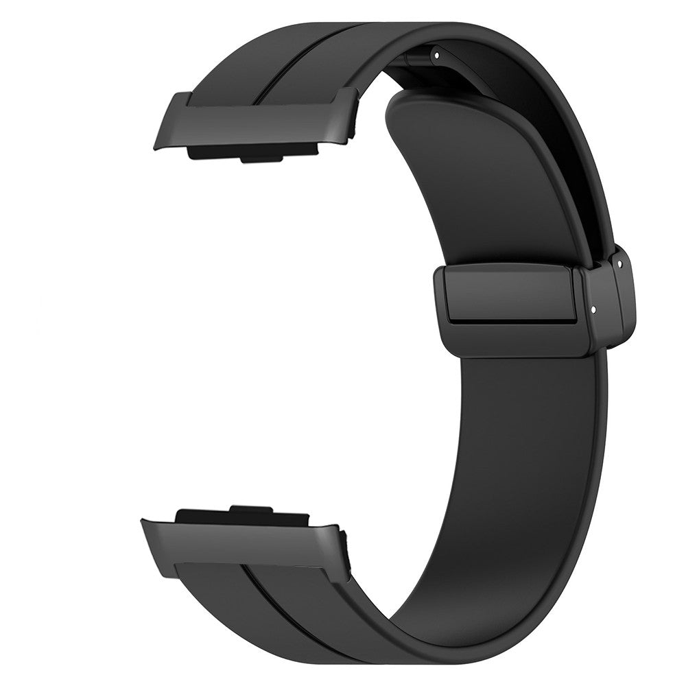 For Huawei Watch D Strap Replacement Soft Silicone Watch Strap with Magnetic Folding Buckle - White