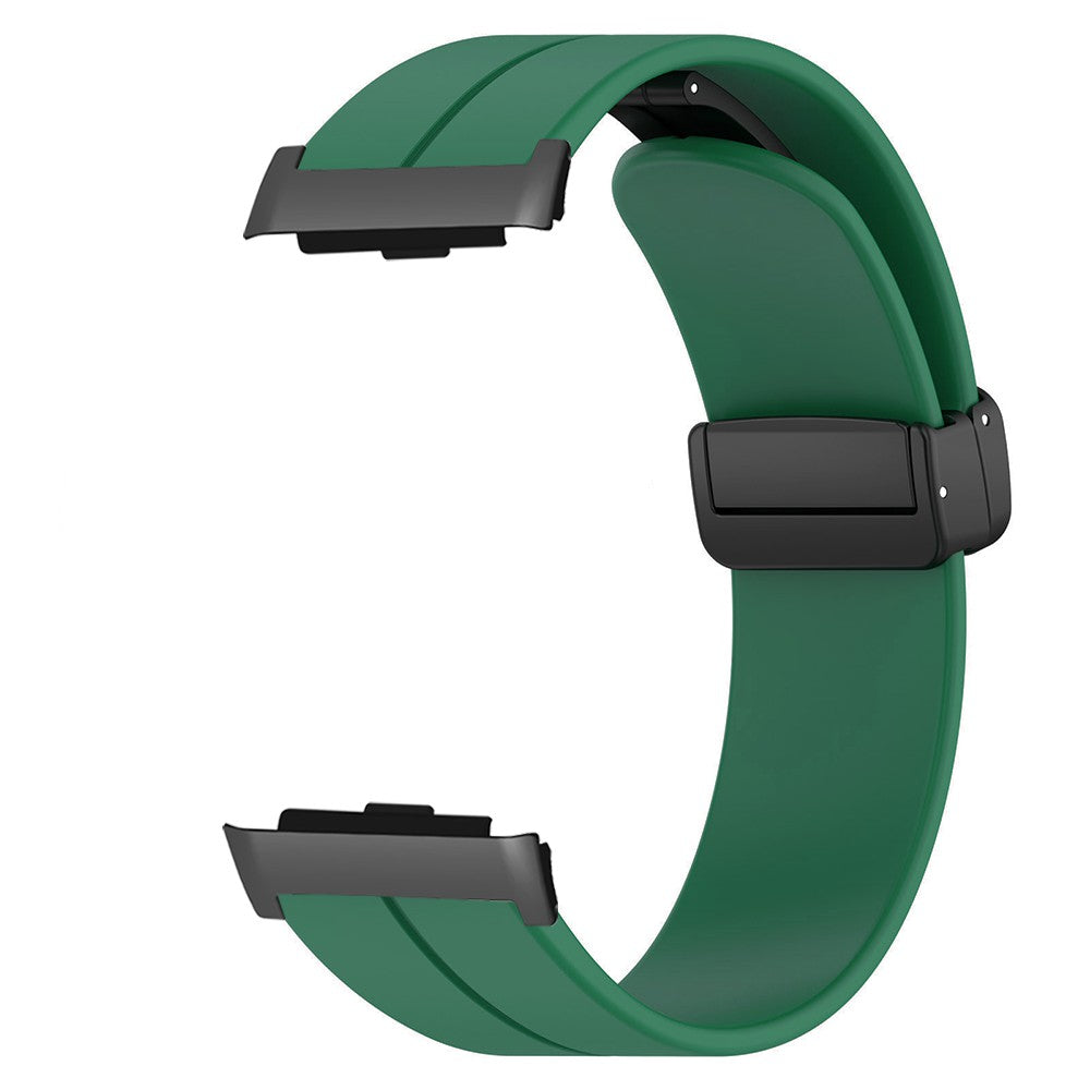 For Huawei Watch D Strap Replacement Soft Silicone Watch Strap with Magnetic Folding Buckle - White
