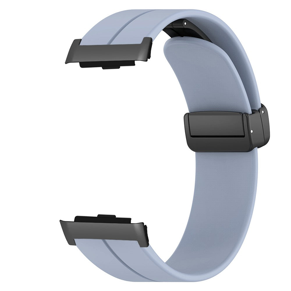 For Huawei Watch D Strap Replacement Soft Silicone Watch Strap with Magnetic Folding Buckle - White