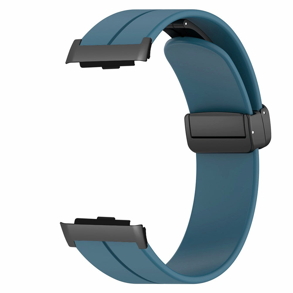 For Huawei Watch D Strap Replacement Soft Silicone Watch Strap with Magnetic Folding Buckle - White