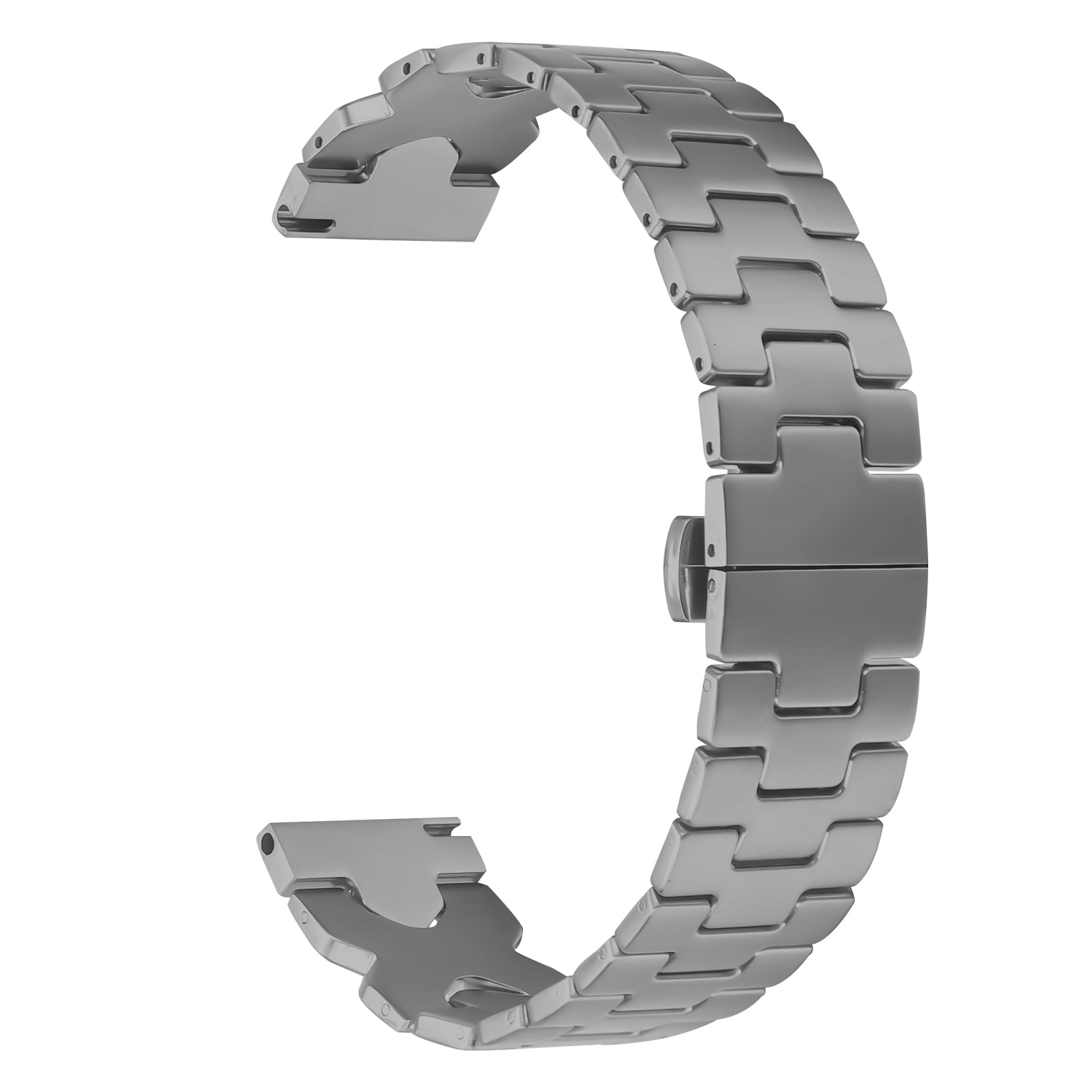 Stainless Steel Watch Band For Honor Watch GS Pro / MagicWatch 2 46mm / MagicWatch 1 / Watch Dream X-Shaped Butterfly Clasp Titanium