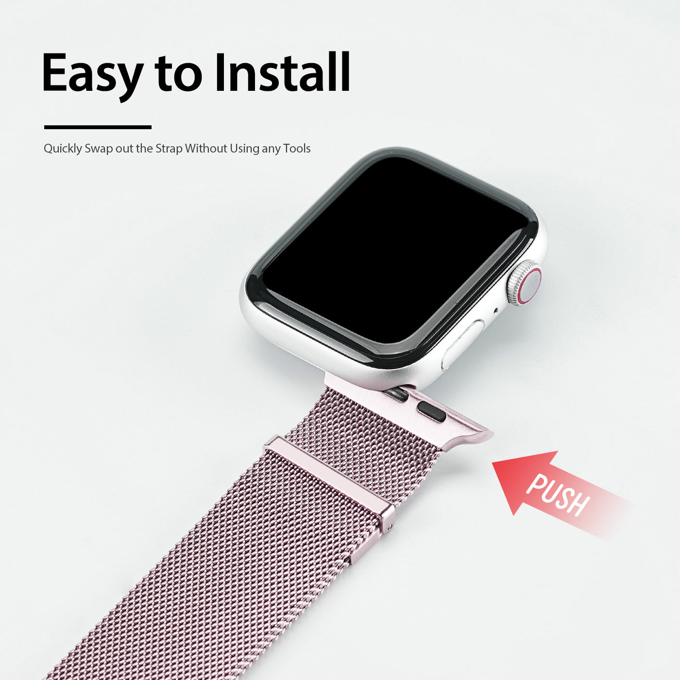 DUX DUCIS For Apple Watch Series 9 8 7 41mm/6 5 4 SE (2023) SE (2022) SE 40mm/Series 3 2 1 38mm Watch Band - Pink
