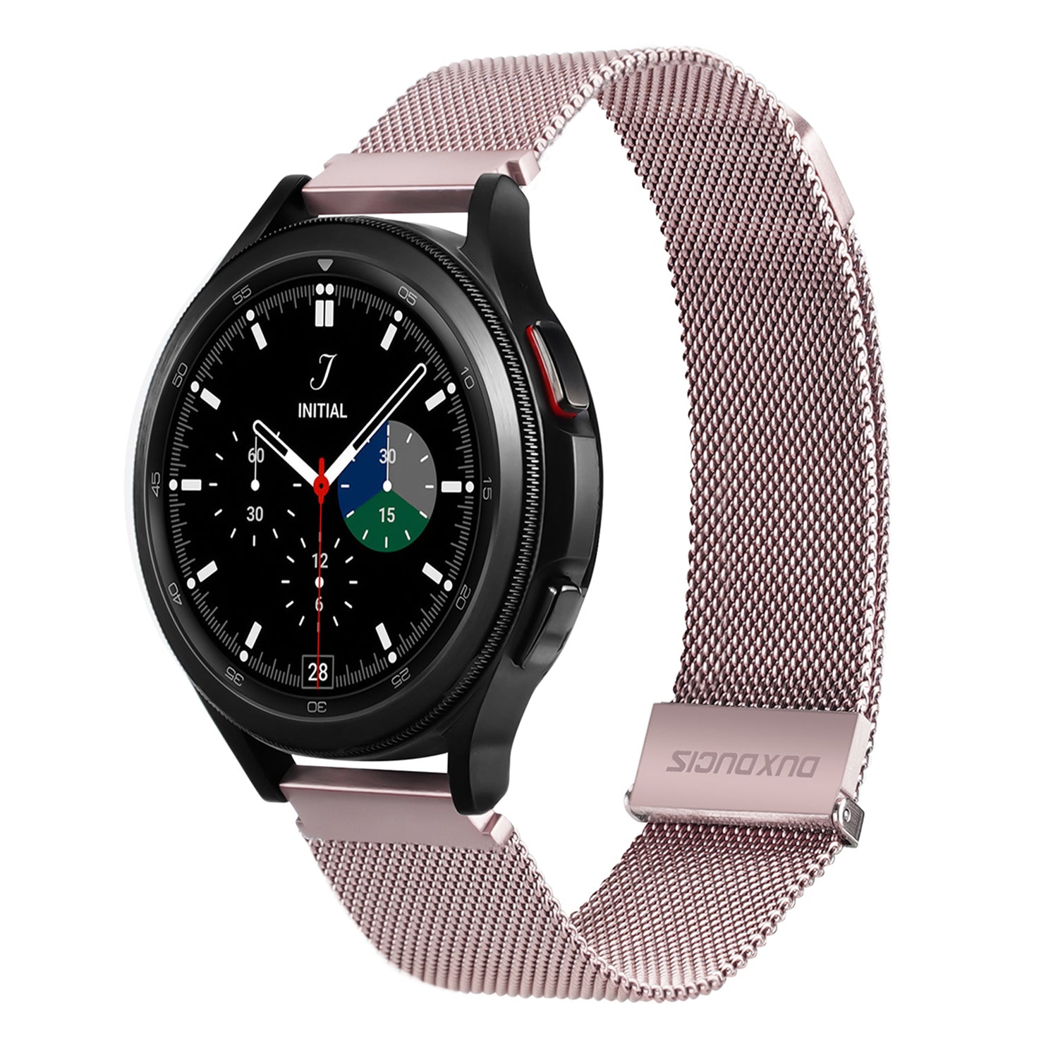DUX DUCIS 22mm Magnetic Watch Band for Samsung Galaxy Watch3 45mm  /  Huawei Watch GT 3 46mm  /  GT 3 Pro 46mm Milanese Watch Strap - Pink