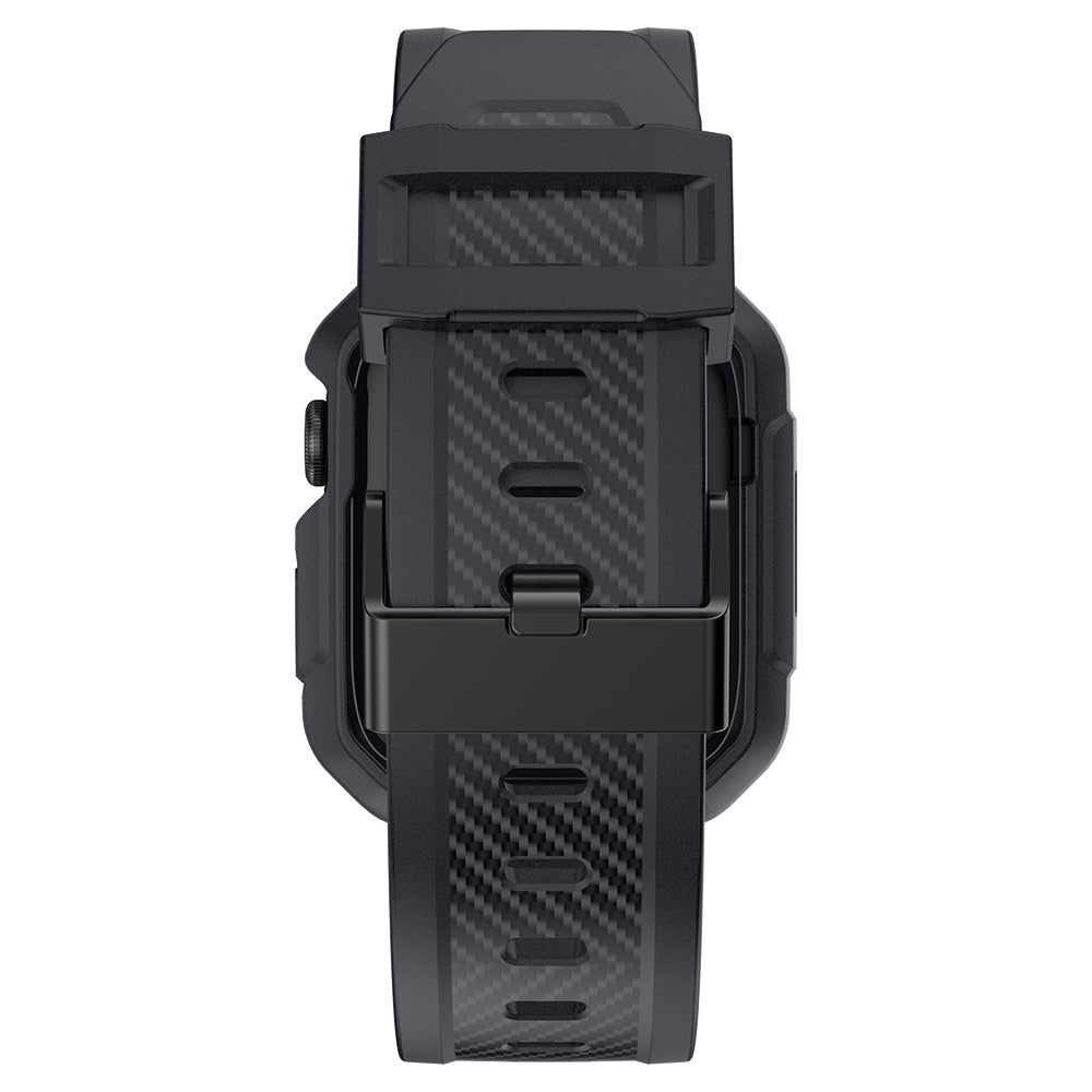 For Apple Watch Series 9 8 7 45mm / 6 5 4 SE SE (2022) SE (2023) 44mm / 3 2 1 42mm TPU Band with Watch Case - Dark Grey