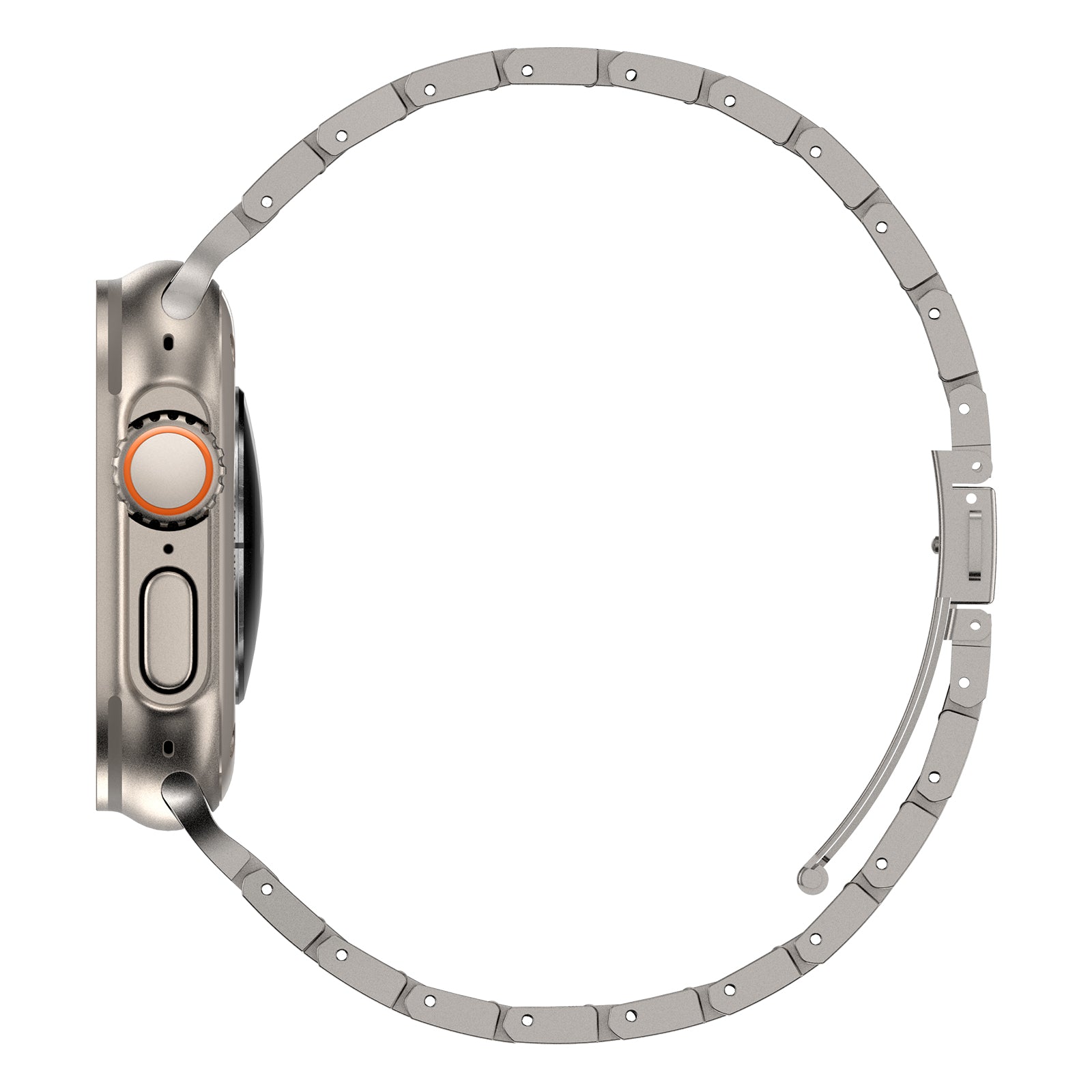 For Apple Watch Ultra 2 Ultra 49mm / Series 9 8 7 45mm / 6 5 4 SE (2022) SE (2023) SE 44mm / 3 2 1 42mm Stainless Steel Watch Strap - Titanium