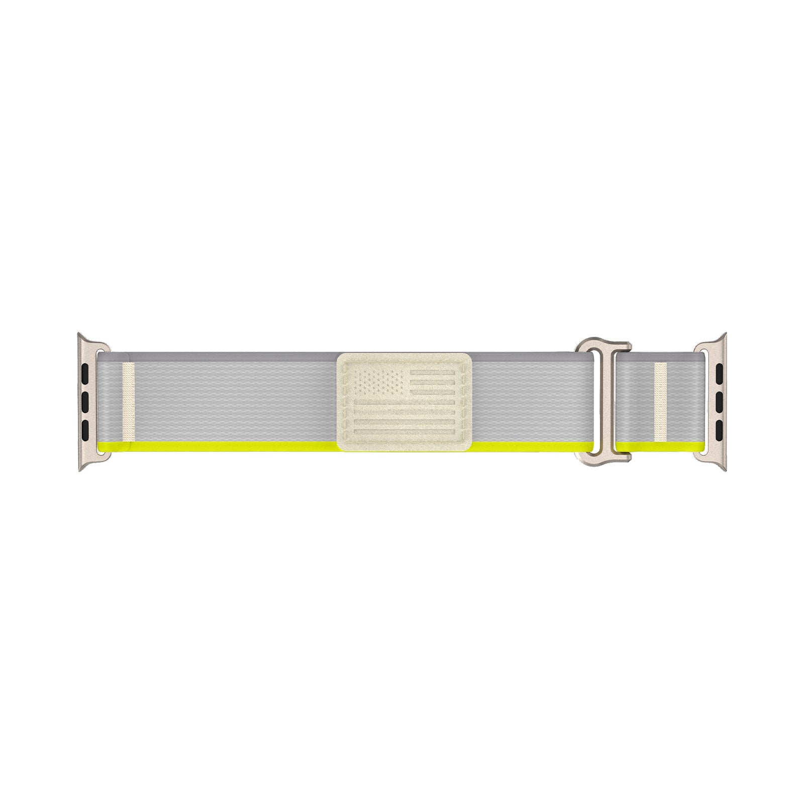 For Apple Watch Ultra 2 Ultra 49mm / Series 9 8 7 45mm / 6 5 4 SE (2023) SE (2022) SE 44mm / 3 2 1 42mm Nylon Braided Watch Band, Size: M - Yellow+White