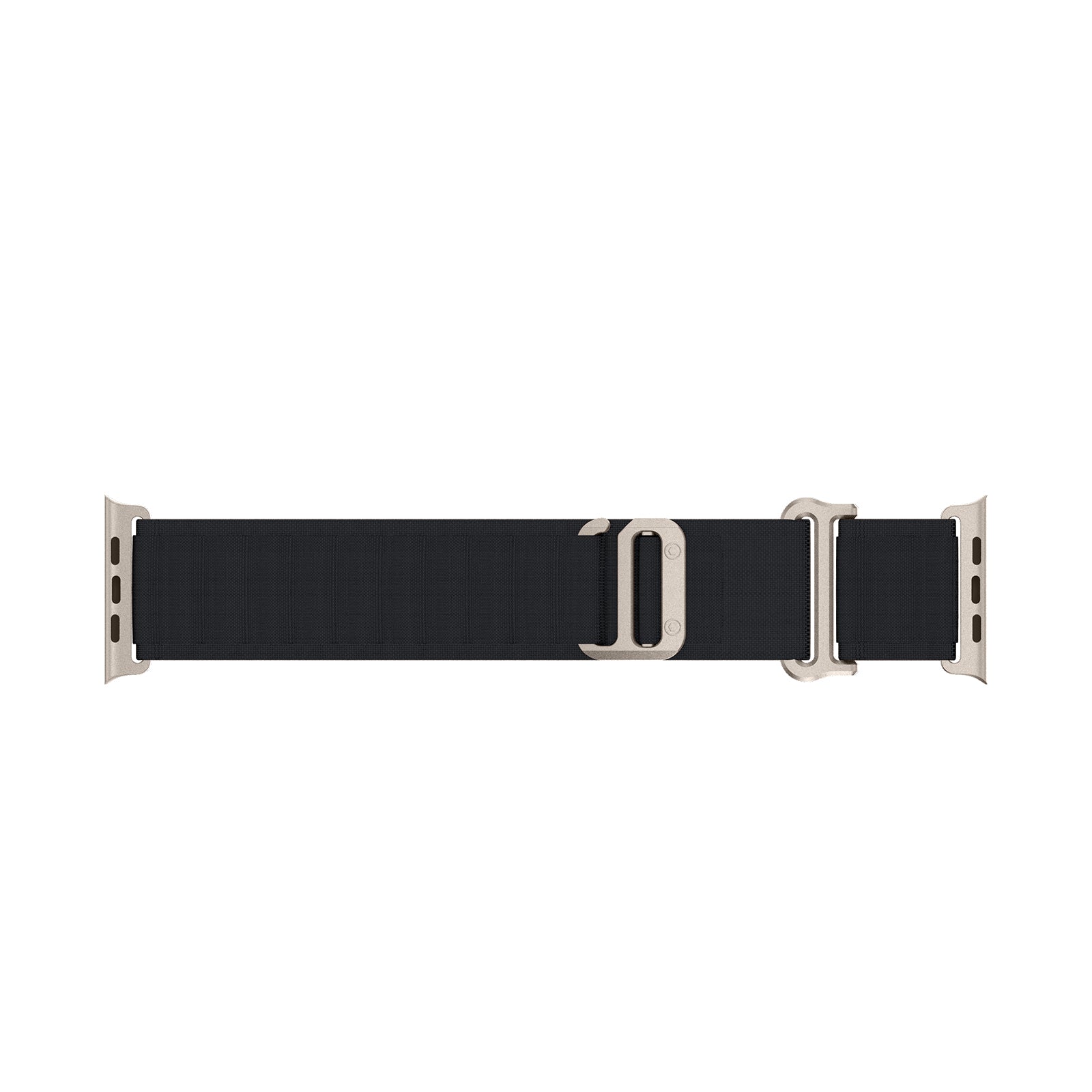 For Apple Watch Ultra 2 Ultra 49mm / Series 9 8 7 45mm / 6 5 4 SE (2023) SE (2022) SE 44mm / 3 2 1 42mm Braided Nylon Watch Straps, Size: M - Black
