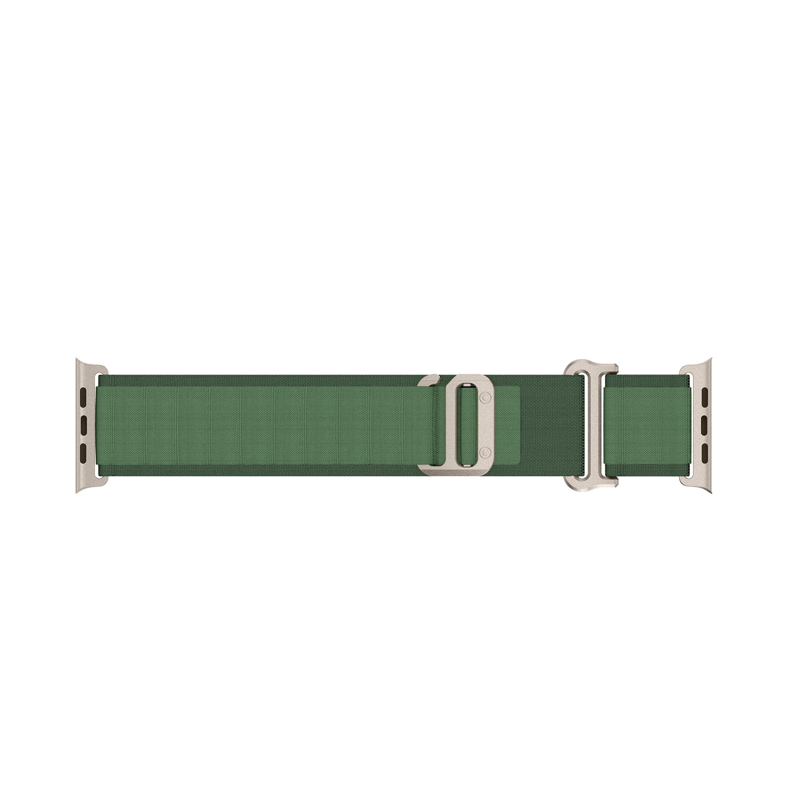 For Apple Watch Ultra 2 Ultra 49mm / Series 9 8 7 45mm / 6 5 4 SE (2023) SE (2022) SE 44mm / 3 2 1 42mm Loop Nylon Watch Band, Size: L - Green