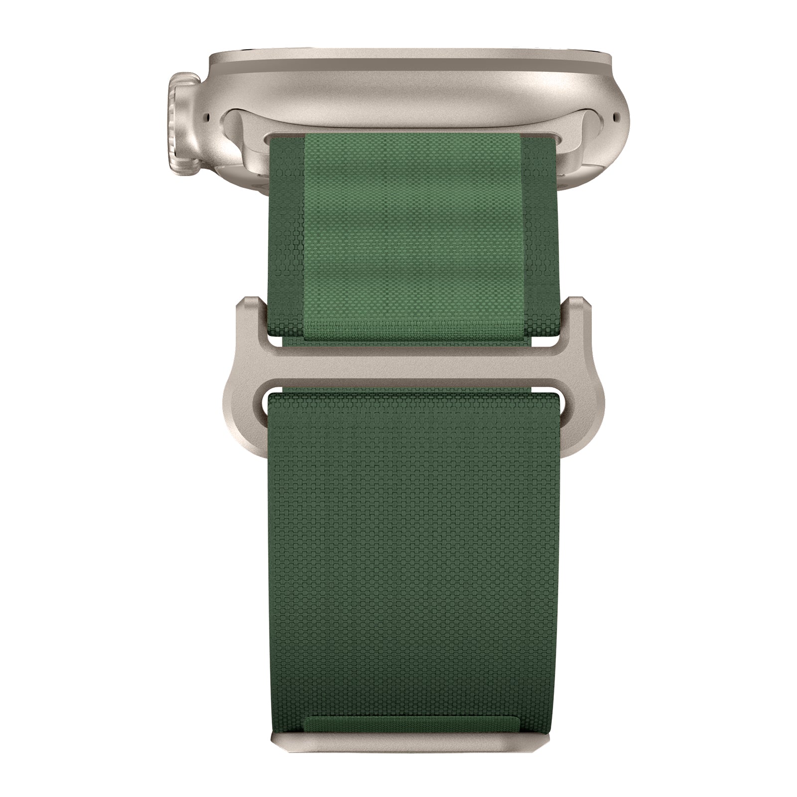 For Apple Watch Ultra 2 Ultra 49mm / Series 9 8 7 45mm / 6 5 4 SE (2023) SE (2022) SE 44mm / 3 2 1 42mm Loop Nylon Watch Band, Size: L - Green