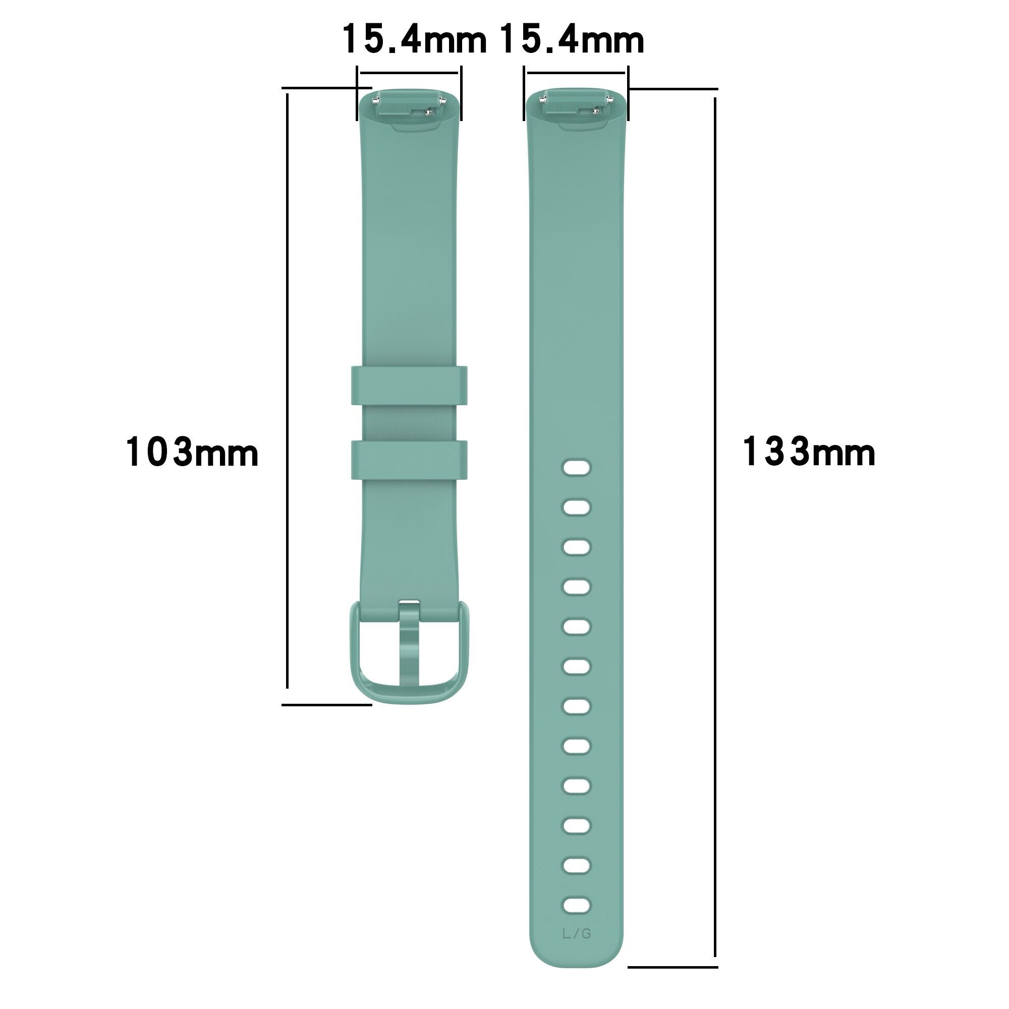 For Fitbit Inspire 3 Silicone Wristband Sports Watch Strap, Size: L - Black