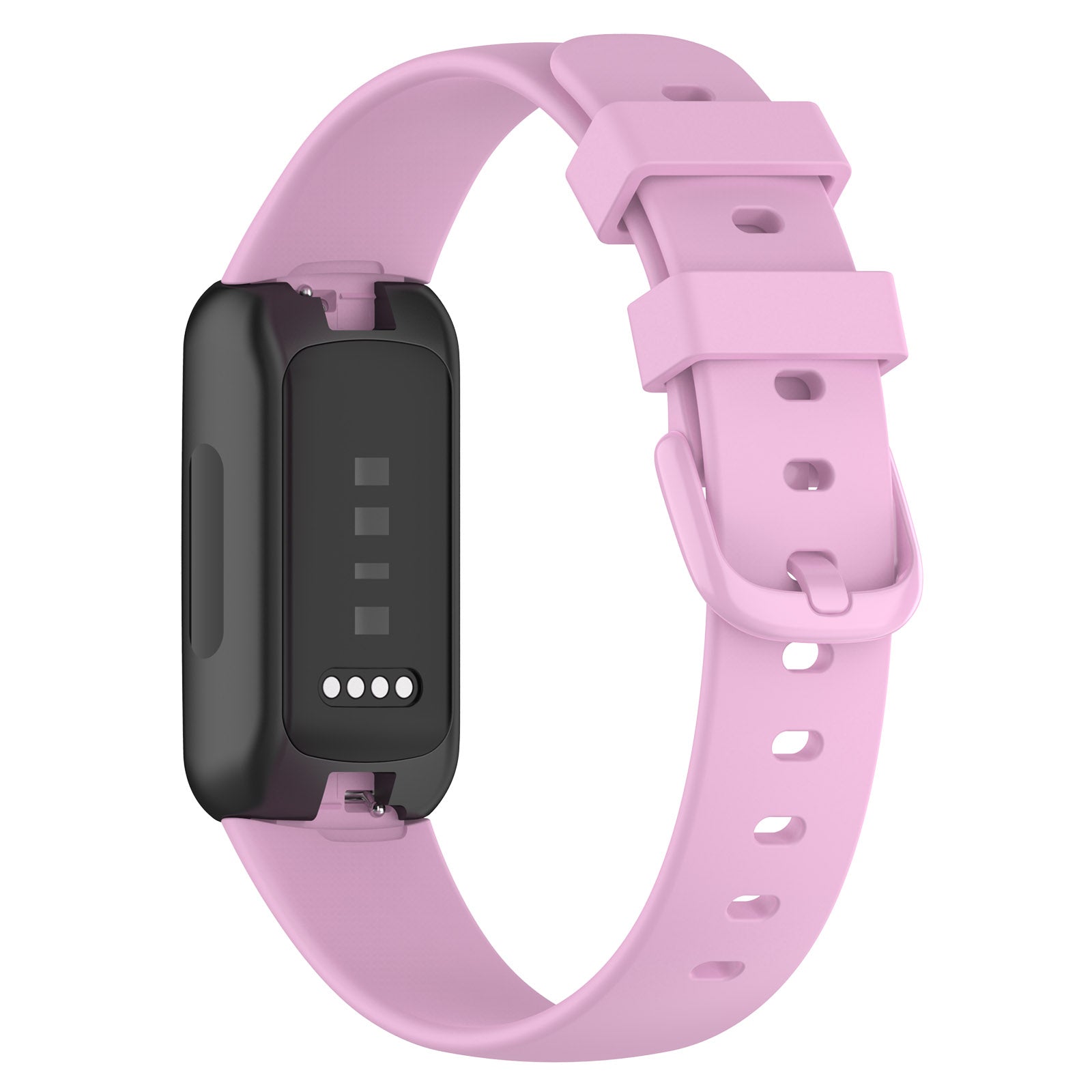 For Fitbit Inspire 3 Silicone Wristband Sports Watch Strap, Size: L - Black