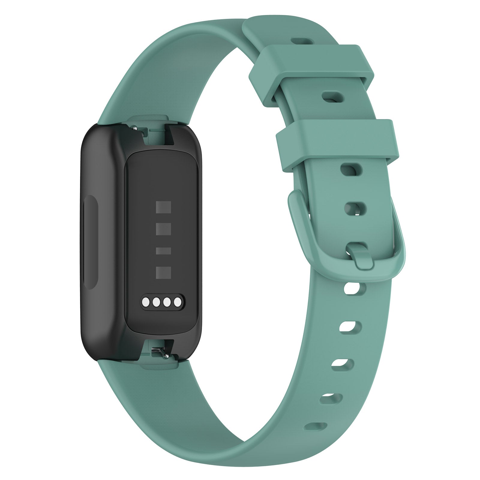 For Fitbit Inspire 3 Silicone Wristband Sports Watch Strap, Size: L - Black