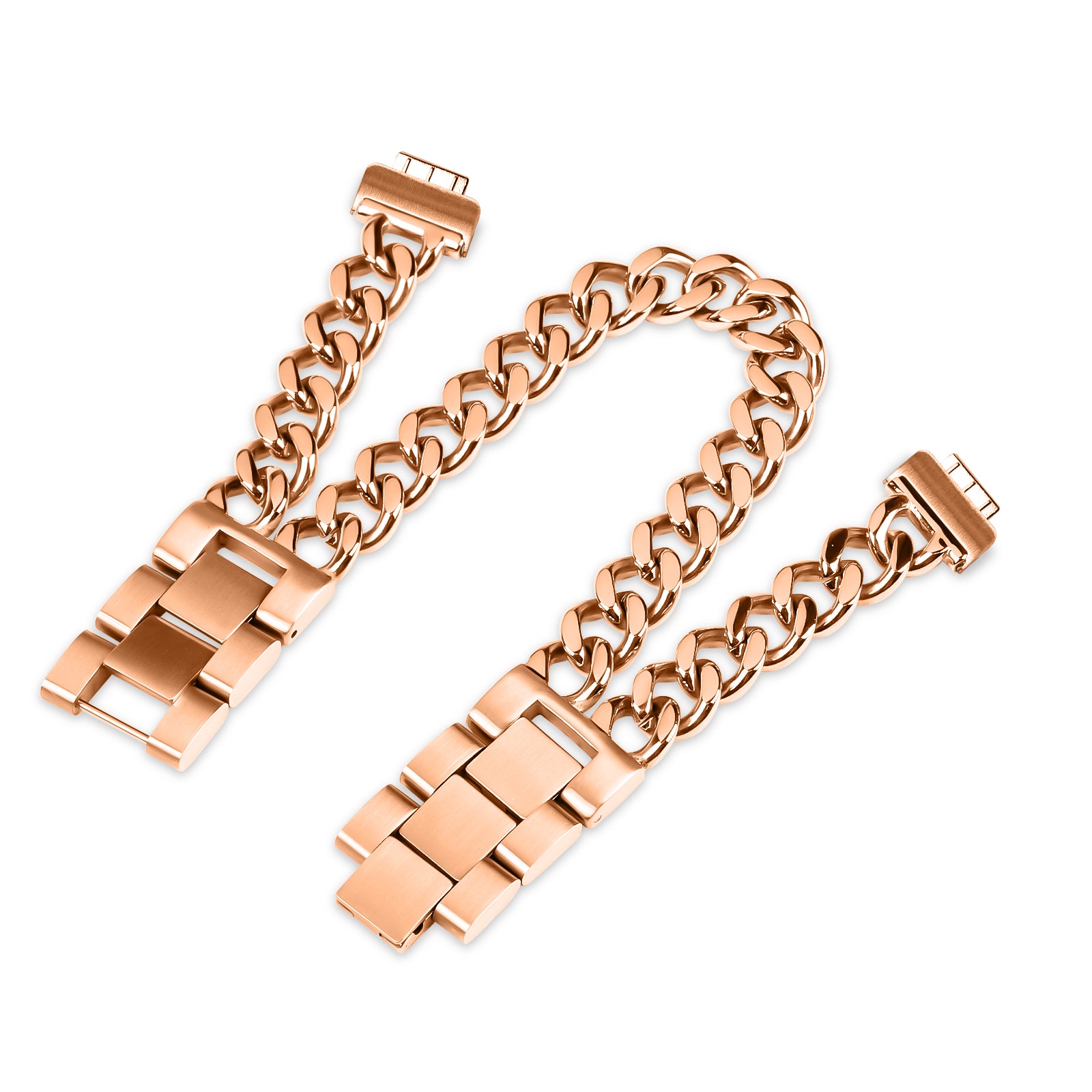 For Fitbit Inspire / Inspire HR / Inspire 2 Strap Circle Design Electroplating Stainless Steel Watch Bracelet - Black