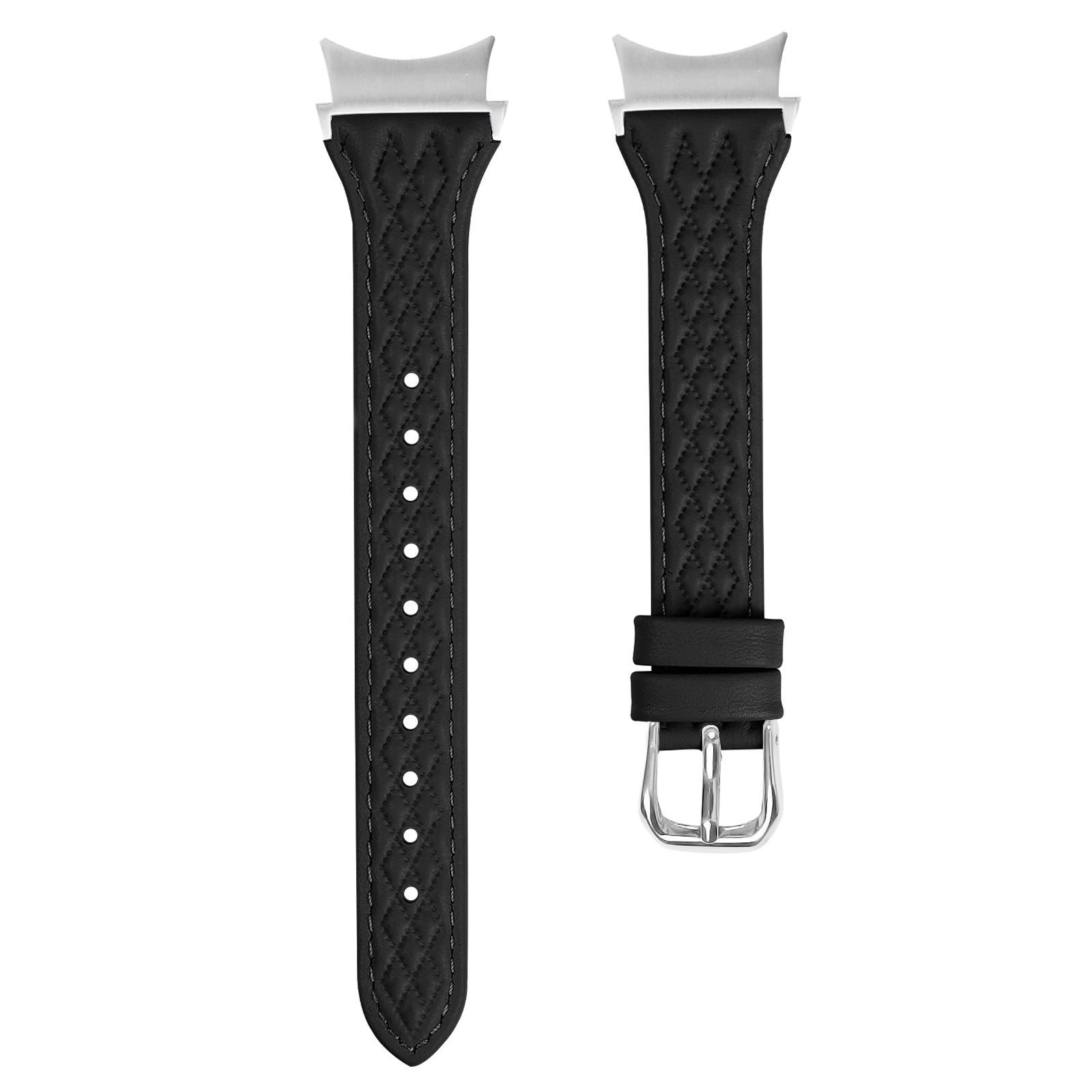 For Samsung Galaxy Watch4  /  Watch5  /  Watch4 Classic  /  Watch4 Active  /  Watch5 Active  /  Watch5 Pro Rhombus Watchband - Black