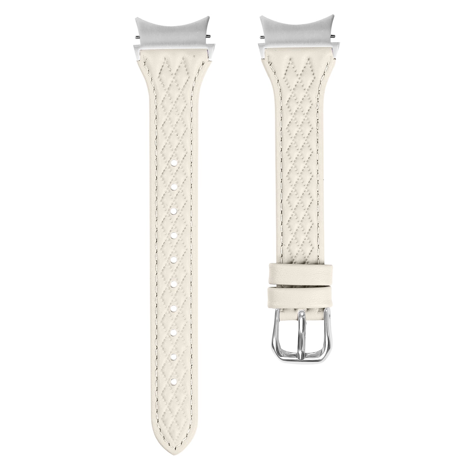 For Samsung Galaxy Watch6 40mm / 44mm / Watch6 Classic 43mm / 47mm Watch Strap Top-Layer Cow Leather Watchband - Grey