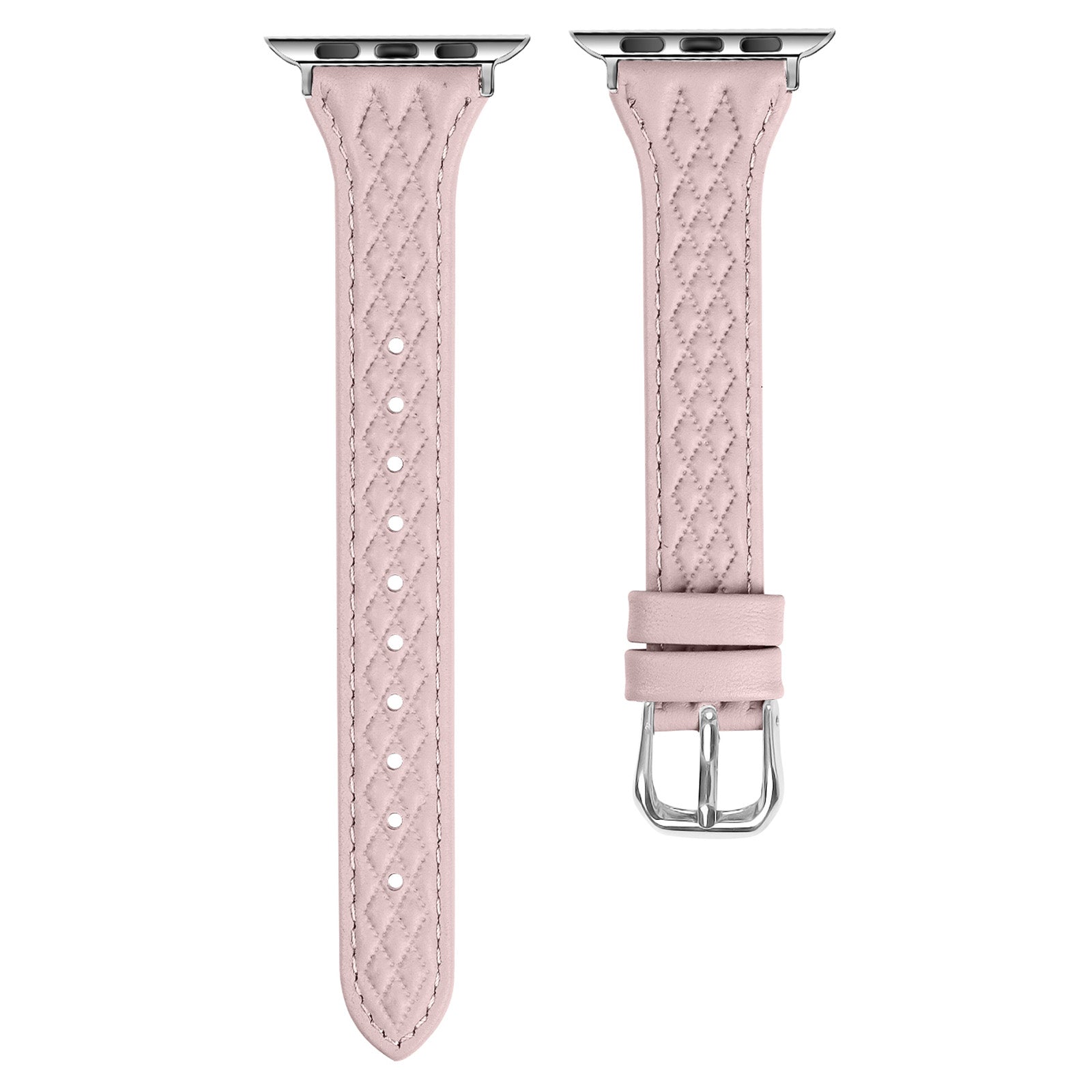For Apple Watch Series 9 8 7 41mm / 6 5 4 SE (2023) SE (2022) SE 40mm / 3 2 1 38mm Watch Band Top-Layer Cow Leather Strap - Pink