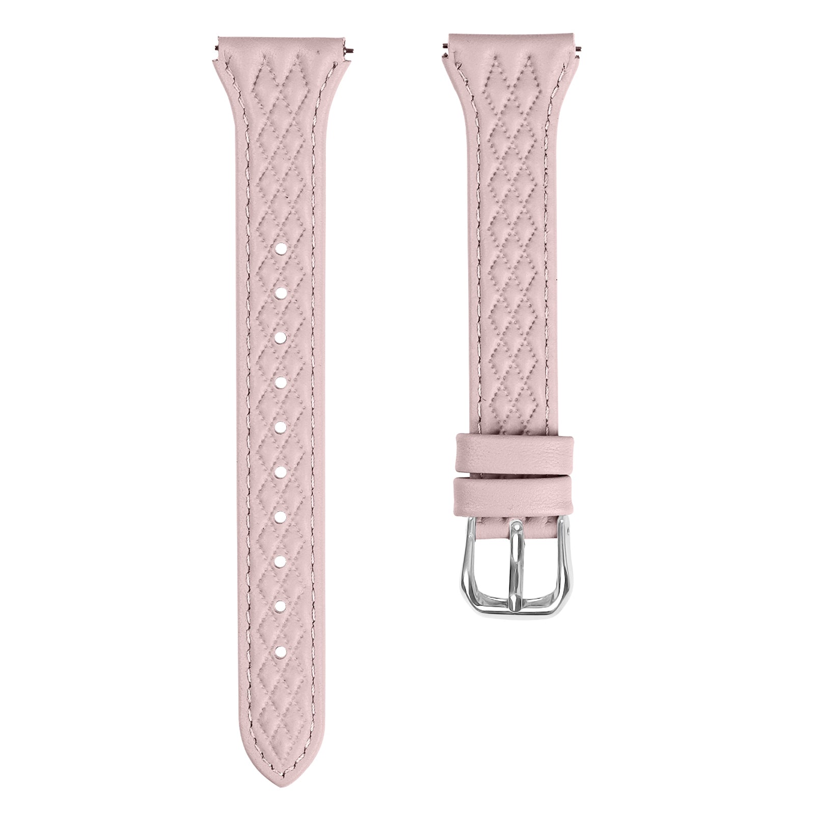 For Samsung Galaxy Watch4 / Watch4 Classic / Watch4 Active / Watch 5 / 5 Pro Top-Layer Cow Leather Watch Band - Pink
