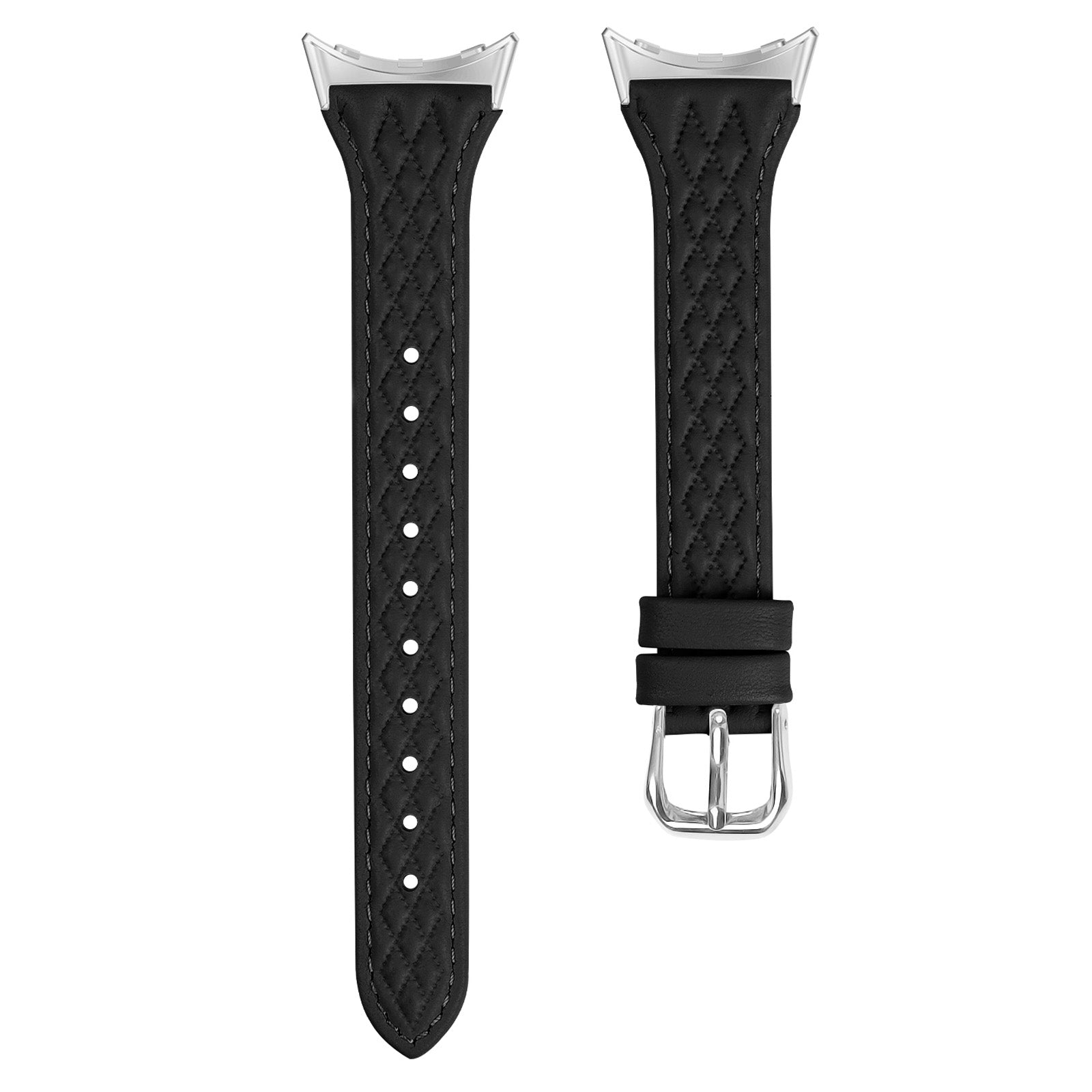 For Google Pixel Watch / Watch 2 Watch Strap Top-Layer Cow Leather Watch Band - Grey