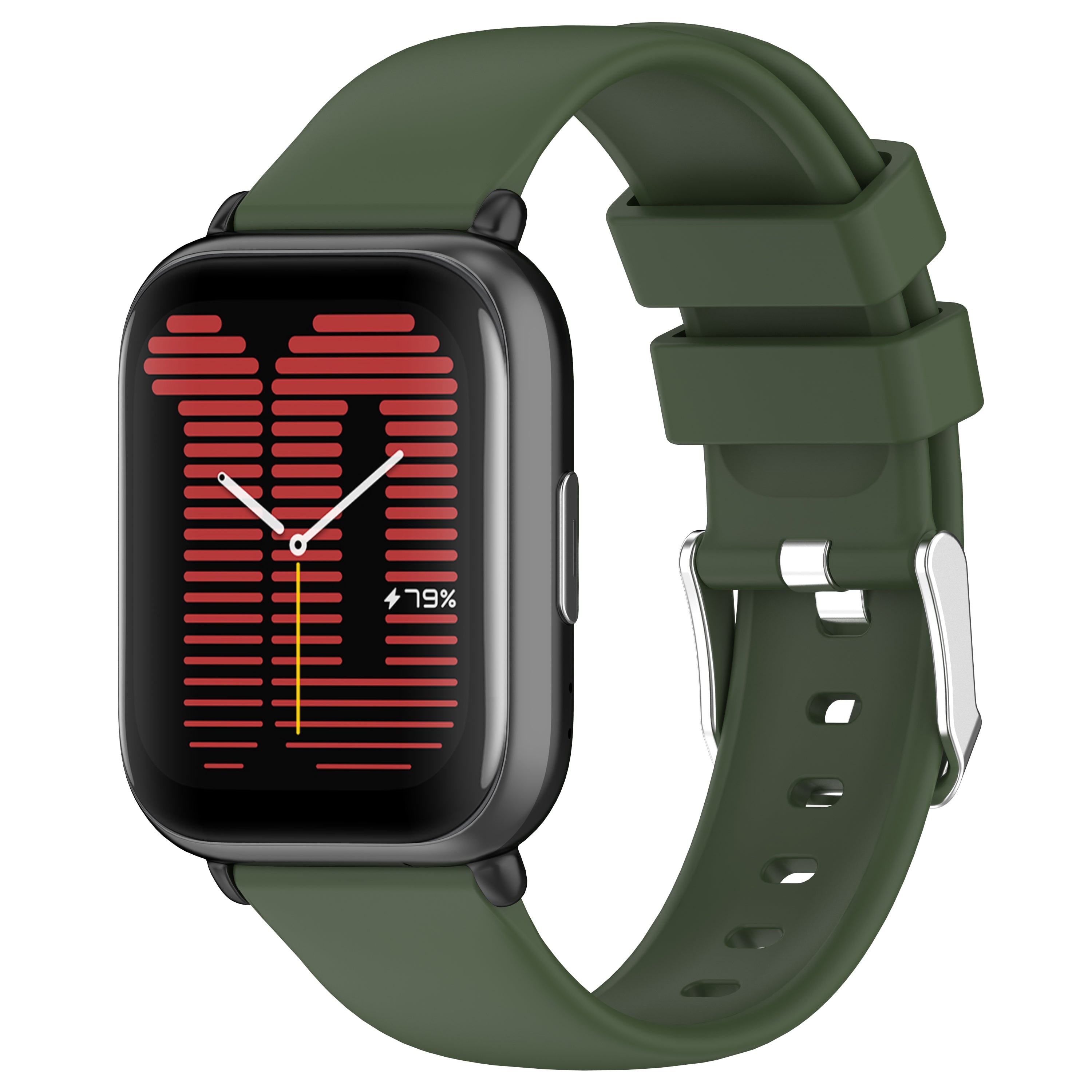 For Huami Amazfit Active / GTS 4 Mini Silicone Watch Band 20mm Replacement Strap - Army Green