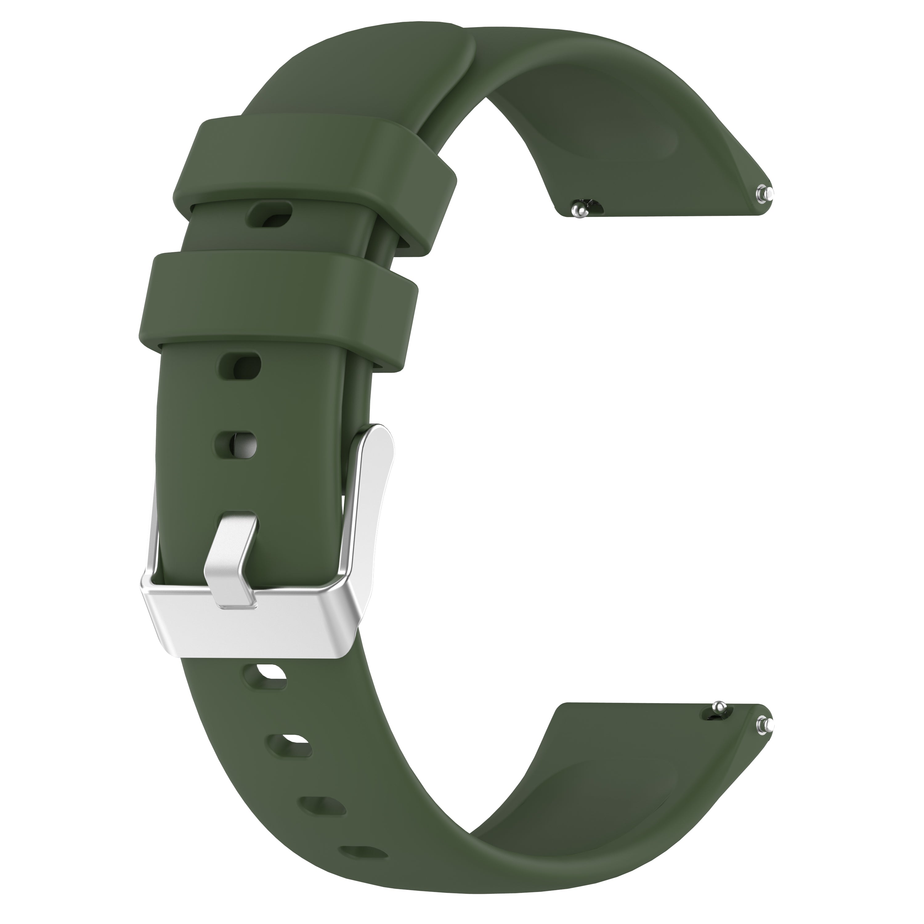 For Huami Amazfit Active / GTS 4 Mini Silicone Watch Band 20mm Replacement Strap - Army Green