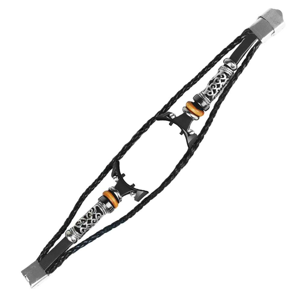 For vivo Watch 3 Bracelet Ethnic Retro Style Watch Strap with Connector - Black