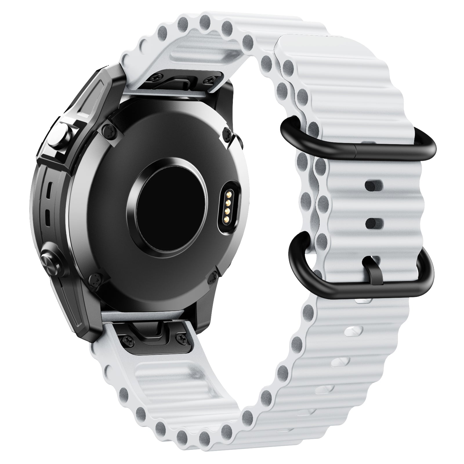 For Garmin Fenix 7 / Fenix 7 Pro Watch Strap 22mm Silicone Sport Band - Black