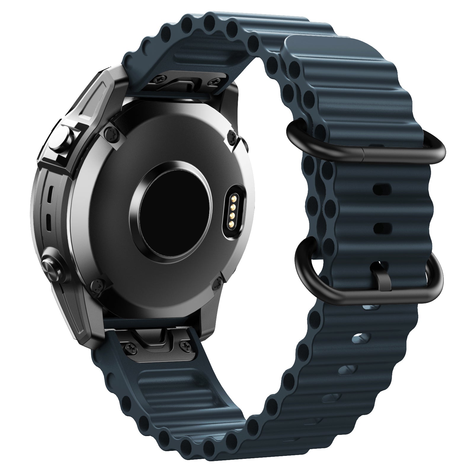 For Garmin Fenix 7 / Fenix 7 Pro Watch Strap 22mm Silicone Sport Band - Black