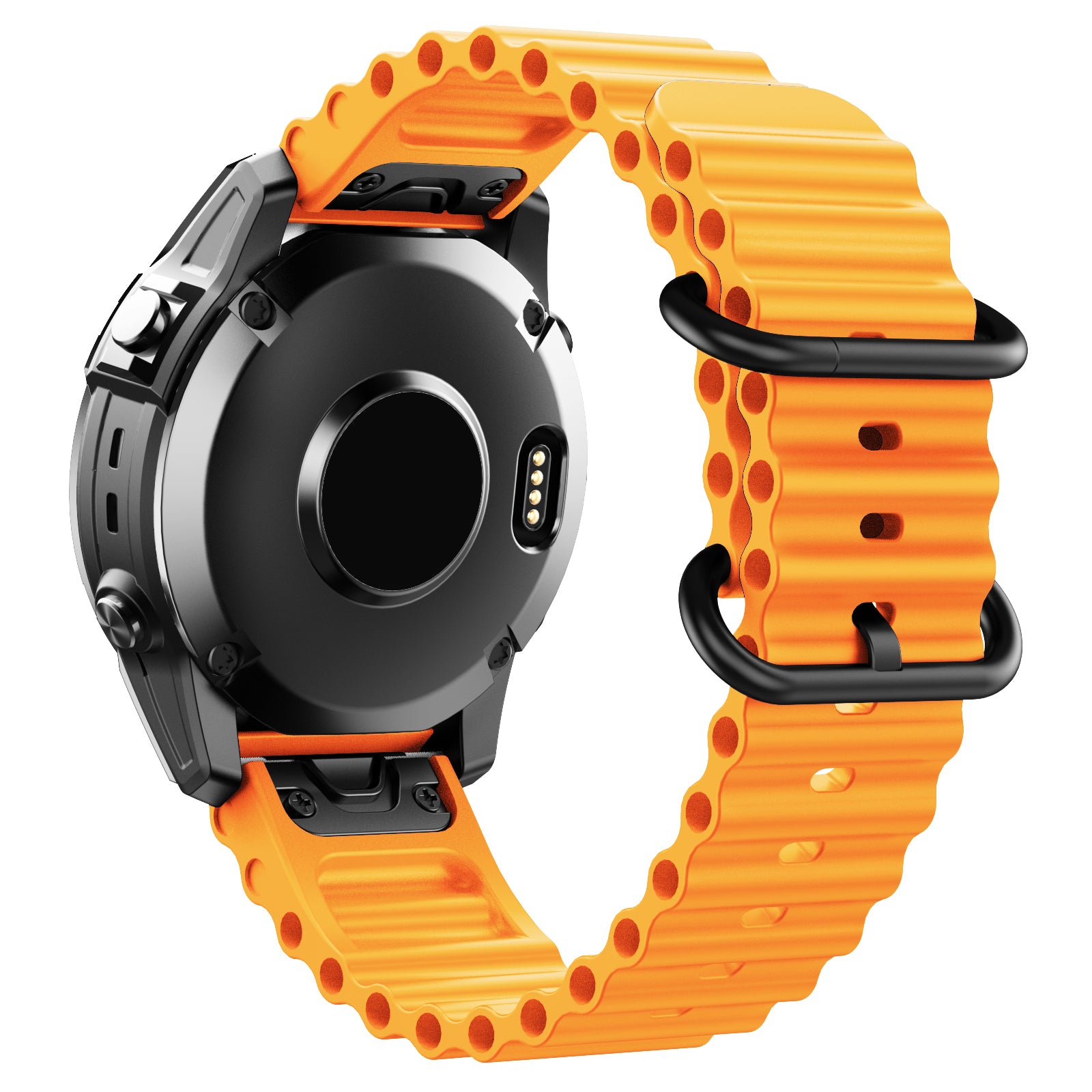 For Garmin Fenix 7 / Fenix 7 Pro Watch Strap 22mm Silicone Sport Band - Black