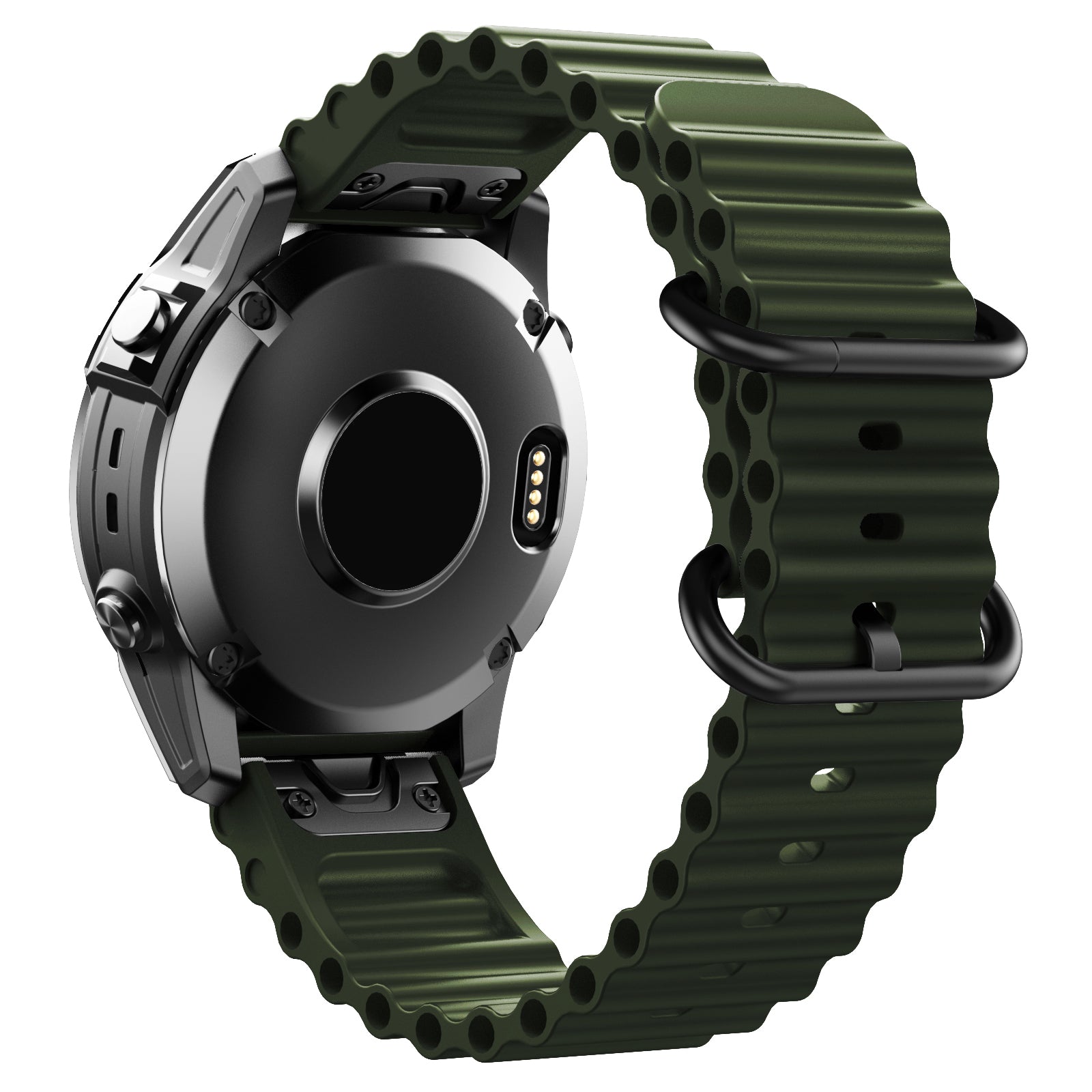For Garmin Fenix 7 / Fenix 7 Pro Watch Strap 22mm Silicone Sport Band - Black