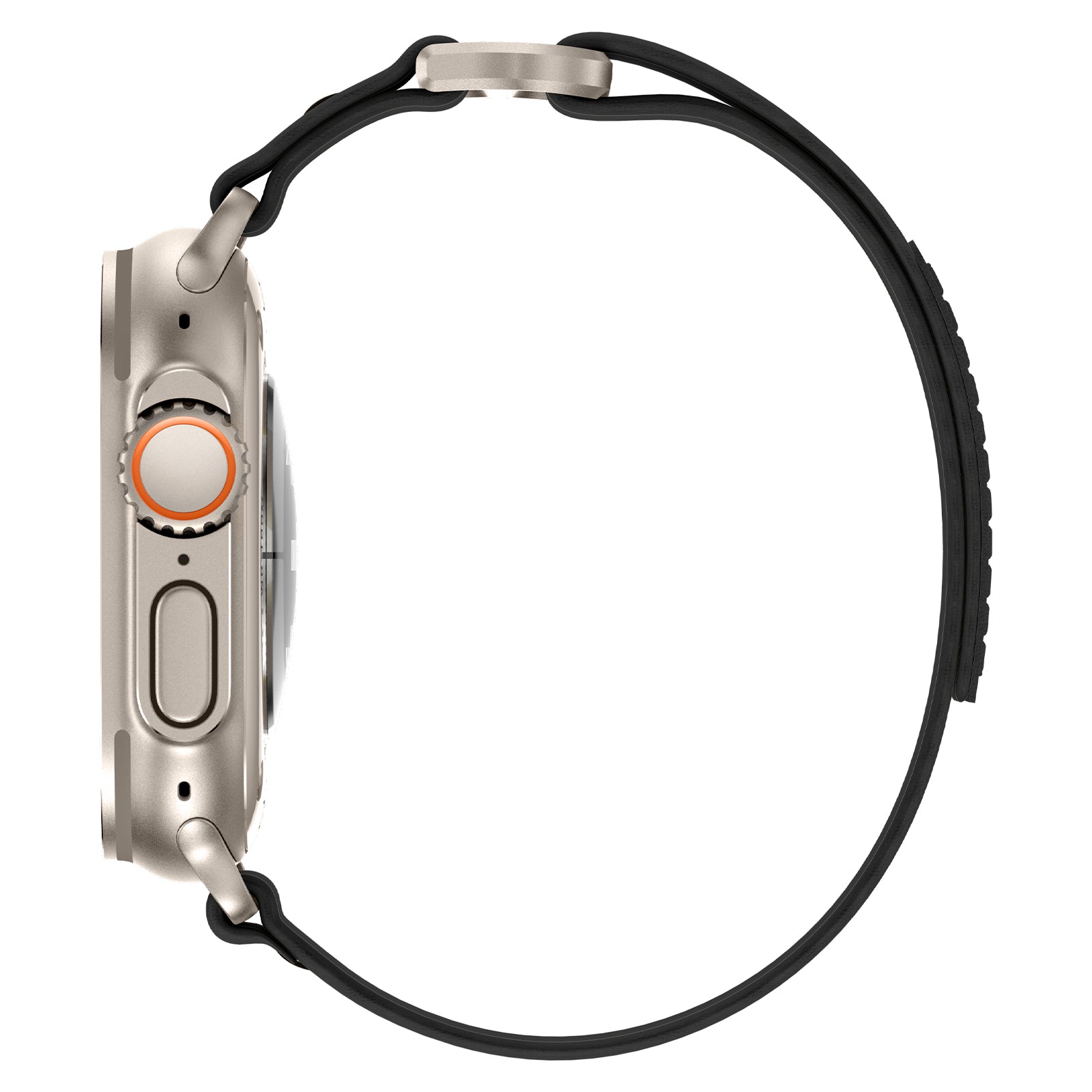 For Apple Watch Ultra 2 Ultra 49mm / Series 9 8 7 45mm / 6 5 4 SE (2023) SE (2022) SE 44mm / 3 2 1 42mm Braided Loop Strap, Size: L - Black+Grey
