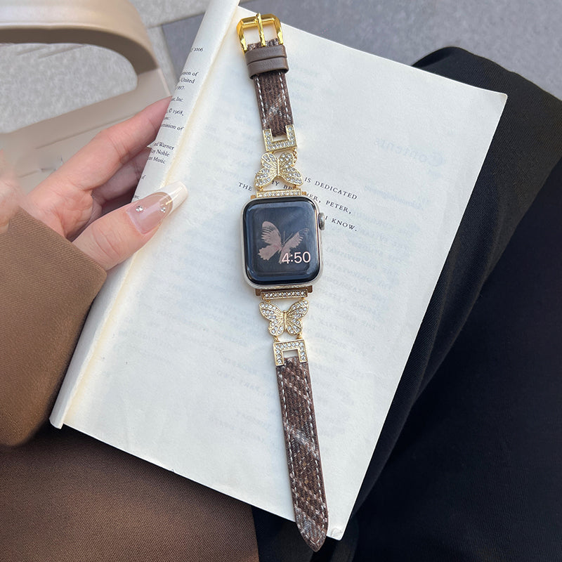For Apple Watch Ultra 2 Ultra 49mm / 9 / 8 / 7 45mm / 6 / 5 / 4 / SE / SE (2020) / SE (2023) 44mm / 3 / 2 / 1 42mm Woolen Fabric Watchband - Green / Silver