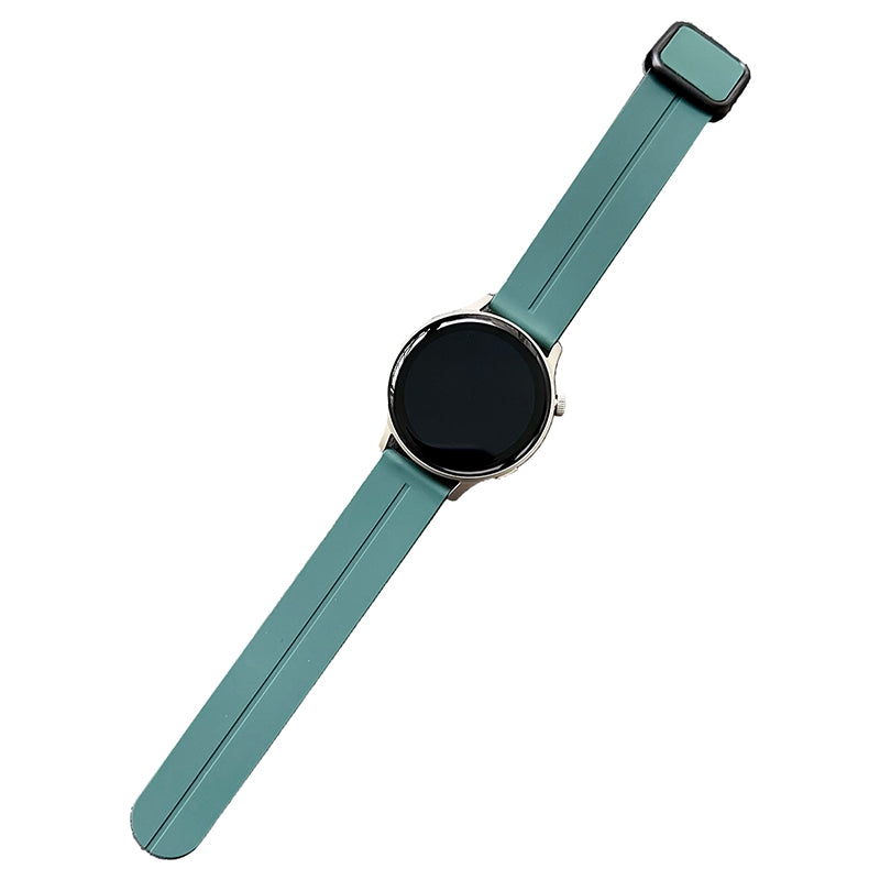 For Samsung Gear Sport / GarminActive 5 Watch Band 20mm Waterproof Soft Silicone Strap - Wine Red