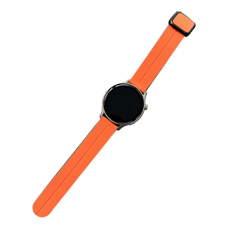 For Samsung Gear S3 Classic / Garmin Vivoactive 4 Silicone Magnetic Strap 22mm Watch Band - Dark Purple