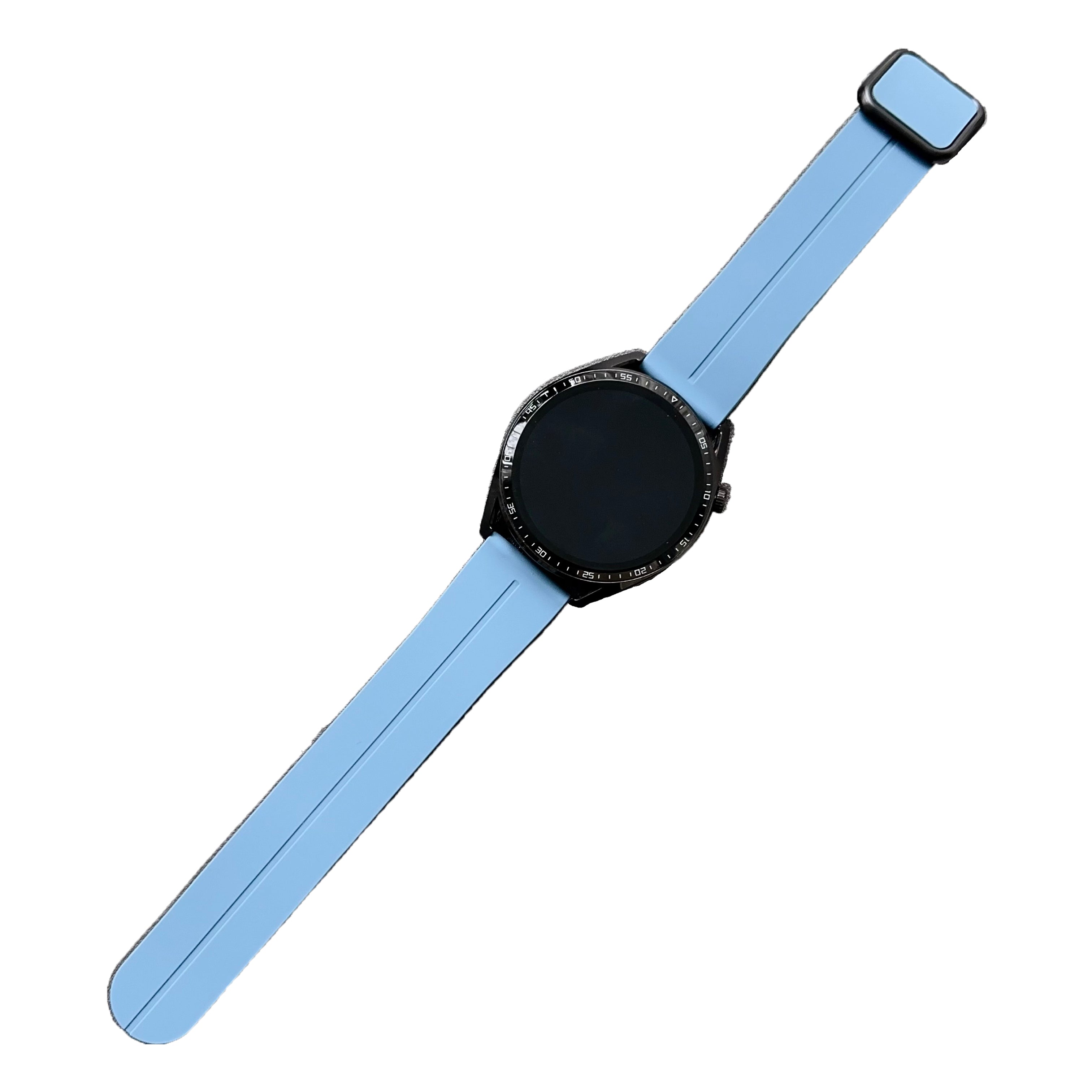 For Samsung Gear S3 Classic / Garmin Vivoactive 4 Silicone Magnetic Strap 22mm Watch Band - Dark Purple